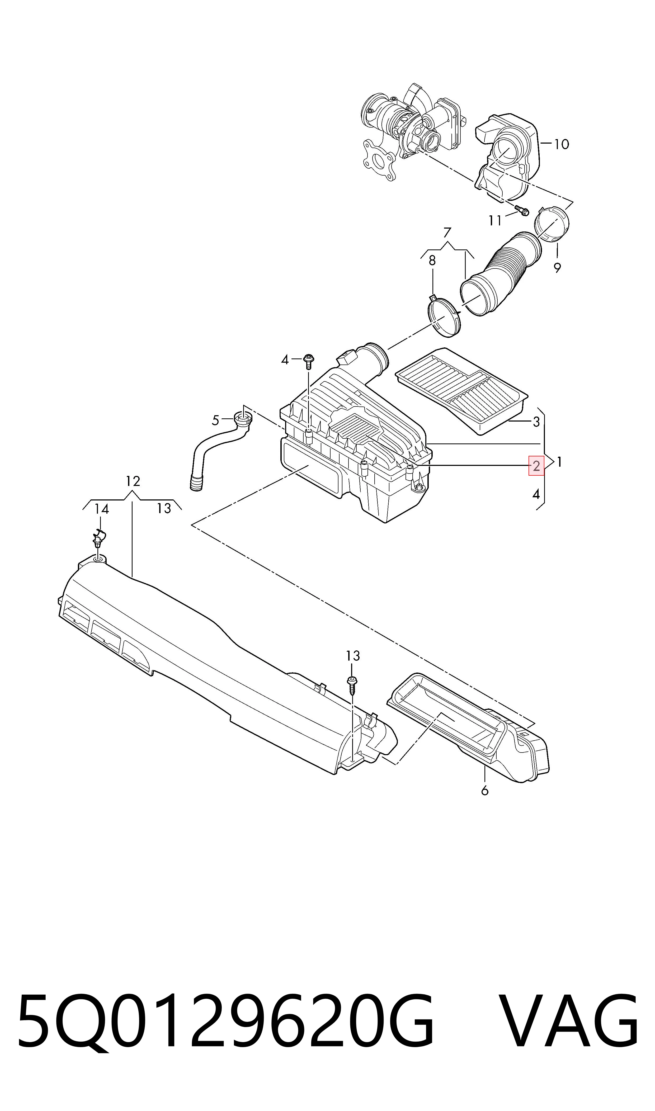 5Q0129620G VAG Filtr powietrza