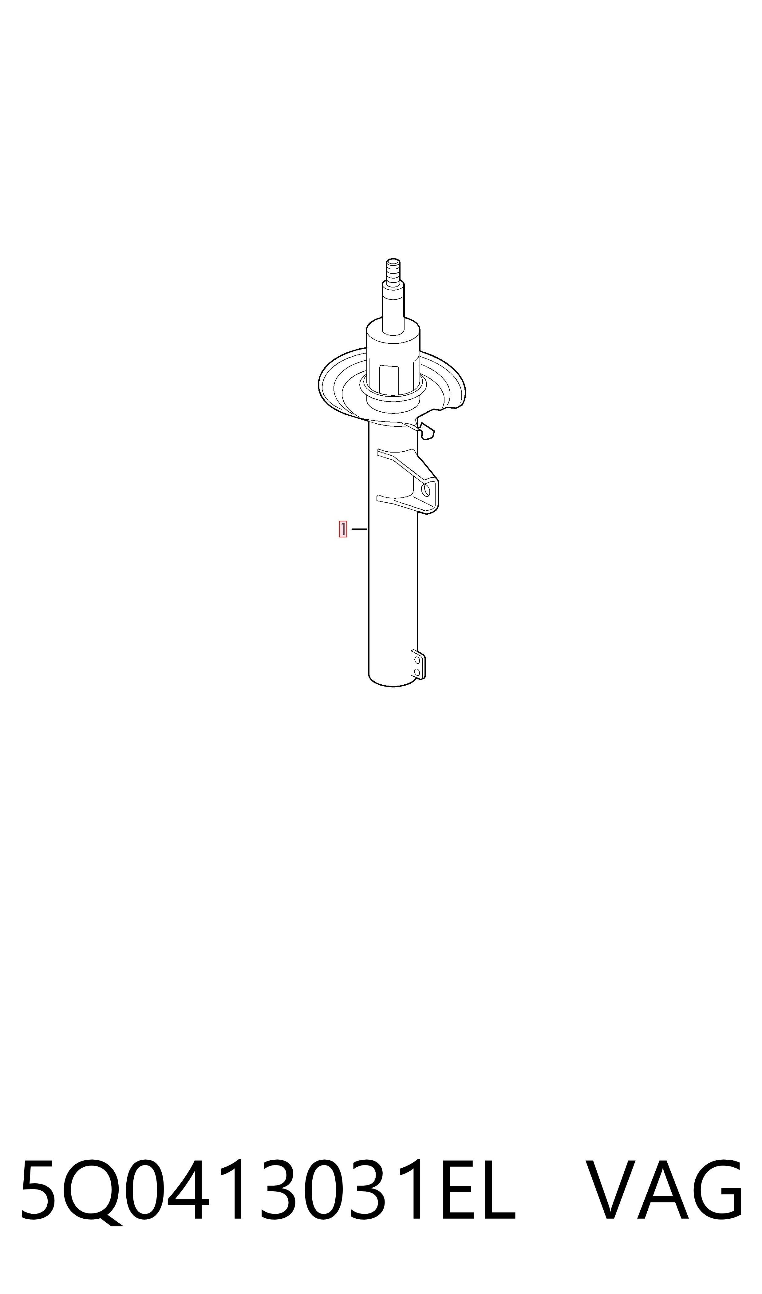 Amortyzator przedni VAG 5Q0413031EL cena, od 59,01 USD