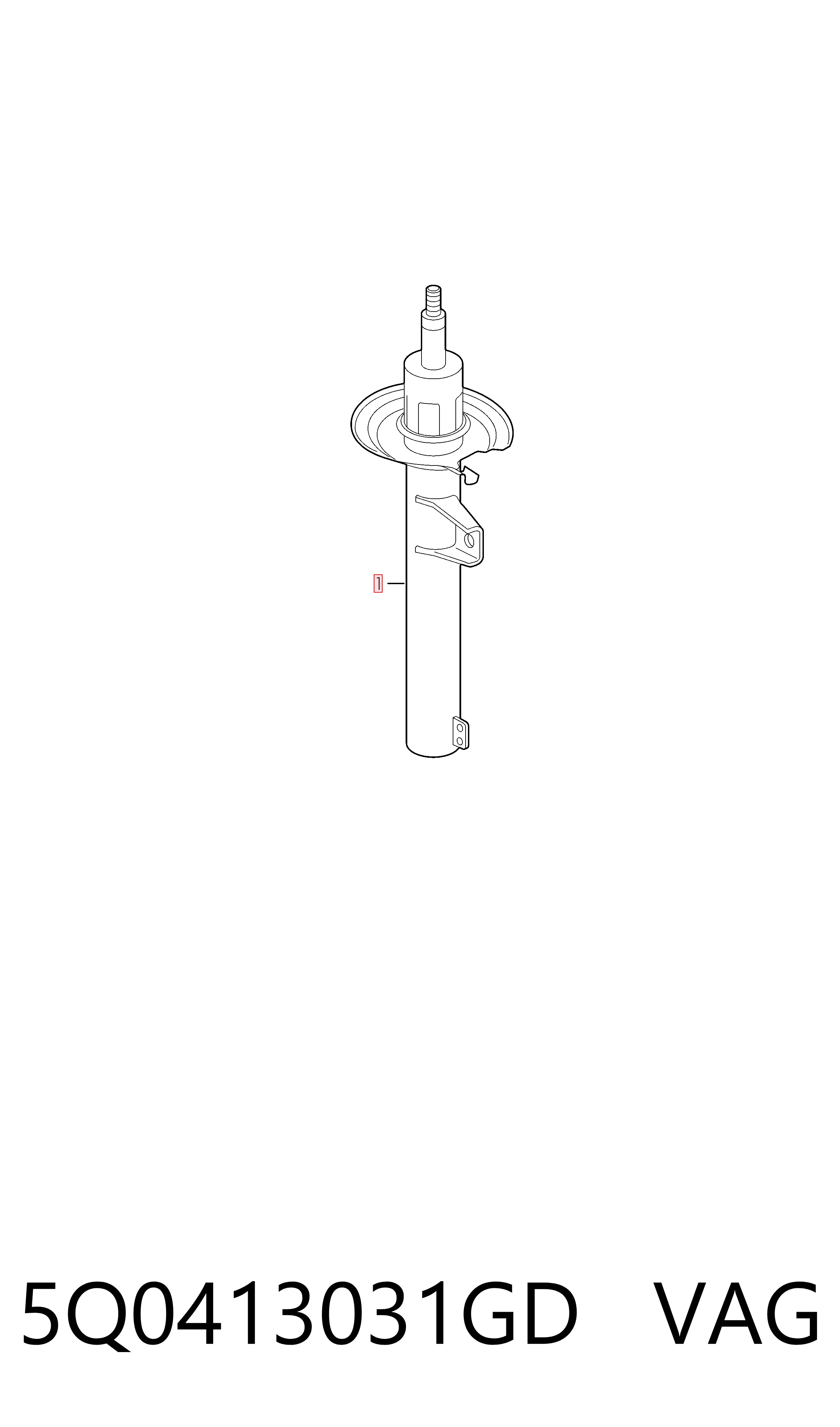 Amortyzator przedni VAG 5Q0413031GD cena, od 60,99 USD