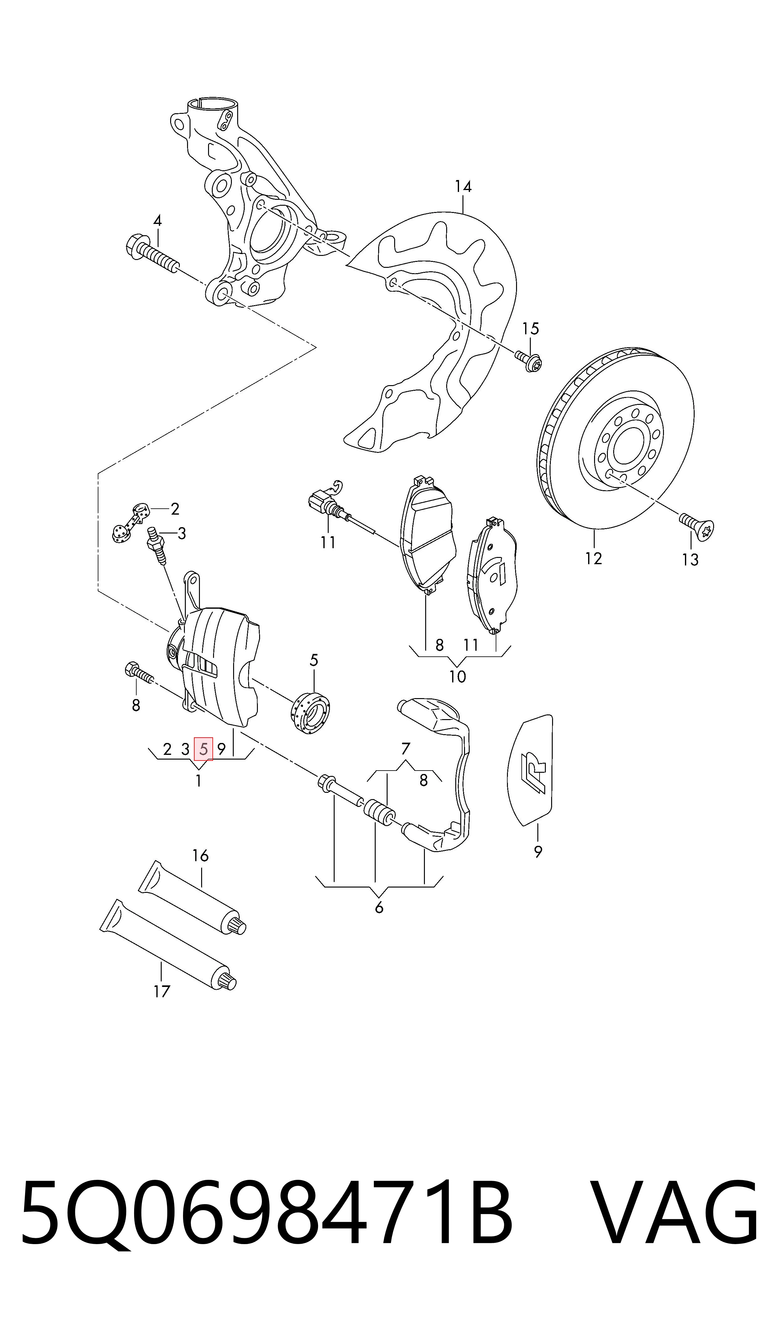 Zestaw naprawczy zacisku hamulcowego przedniego Renault Trafic III