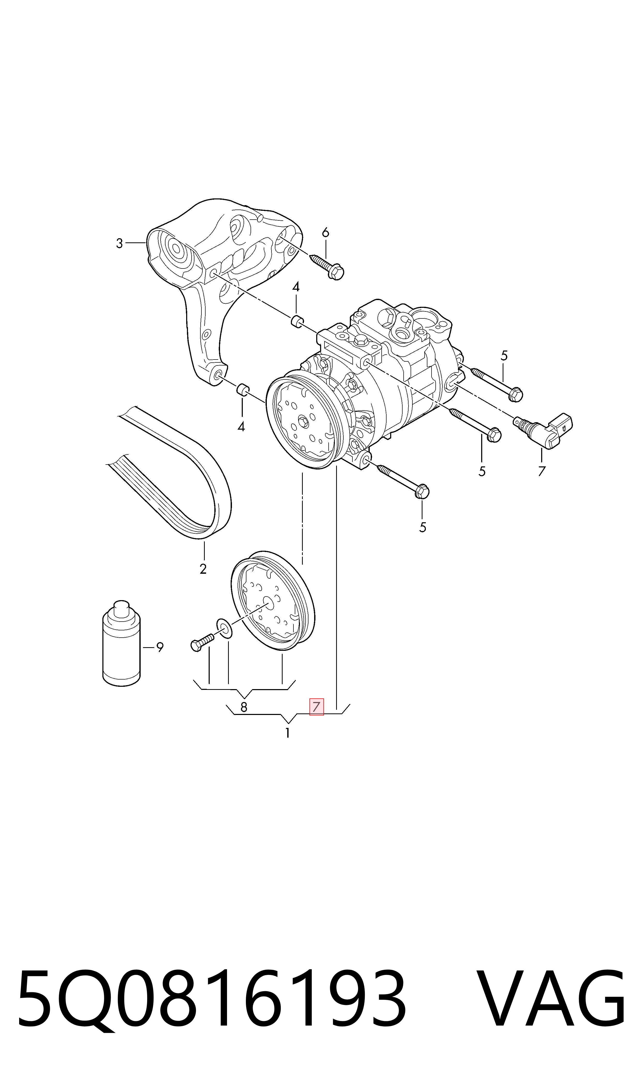 Zawór sprężarki klimatyzacji VAG 5Q0816193 cena, od 88,98 USD