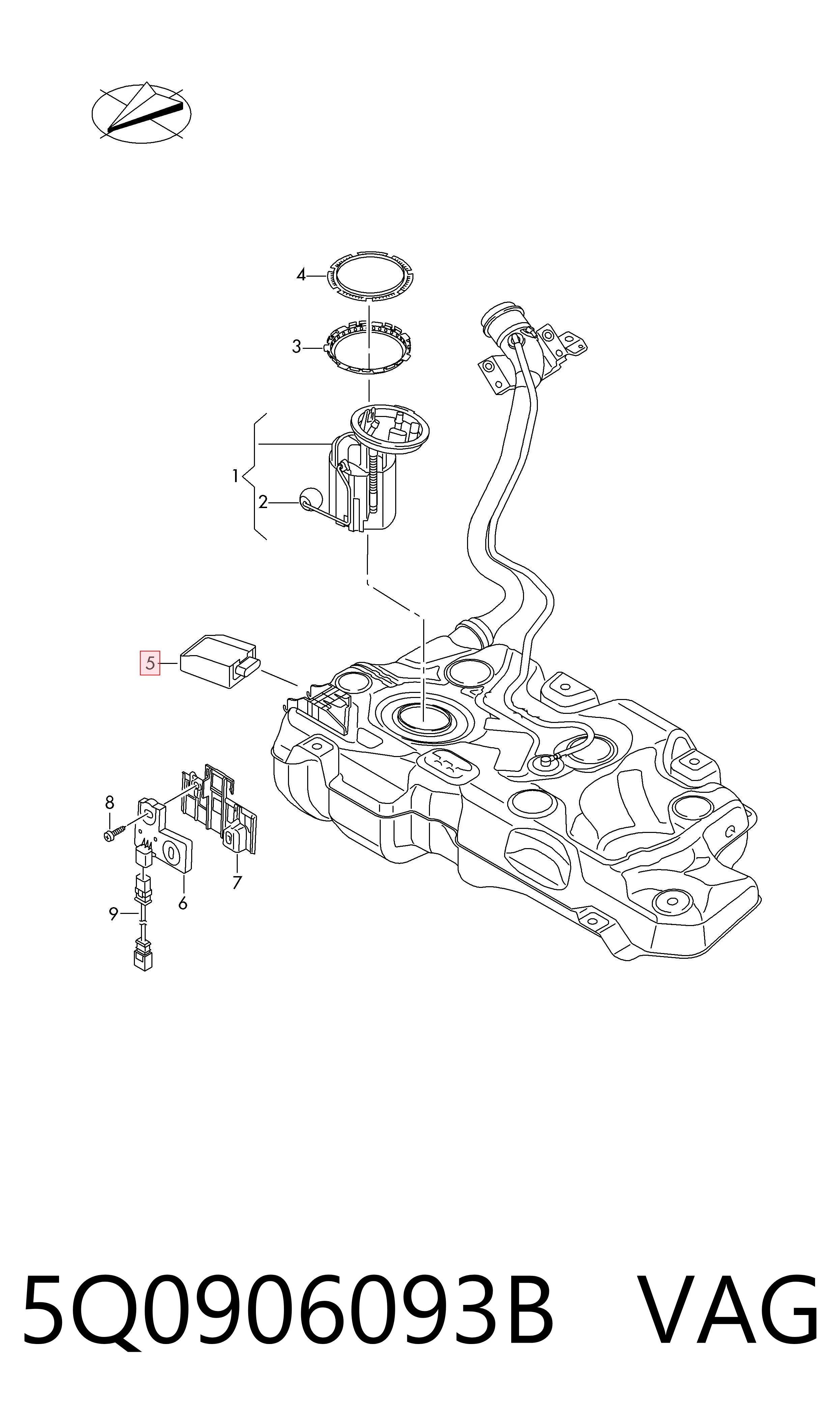 Sterownik pompy paliwa VAG 5Q0906093B cena, od 64,70 USD