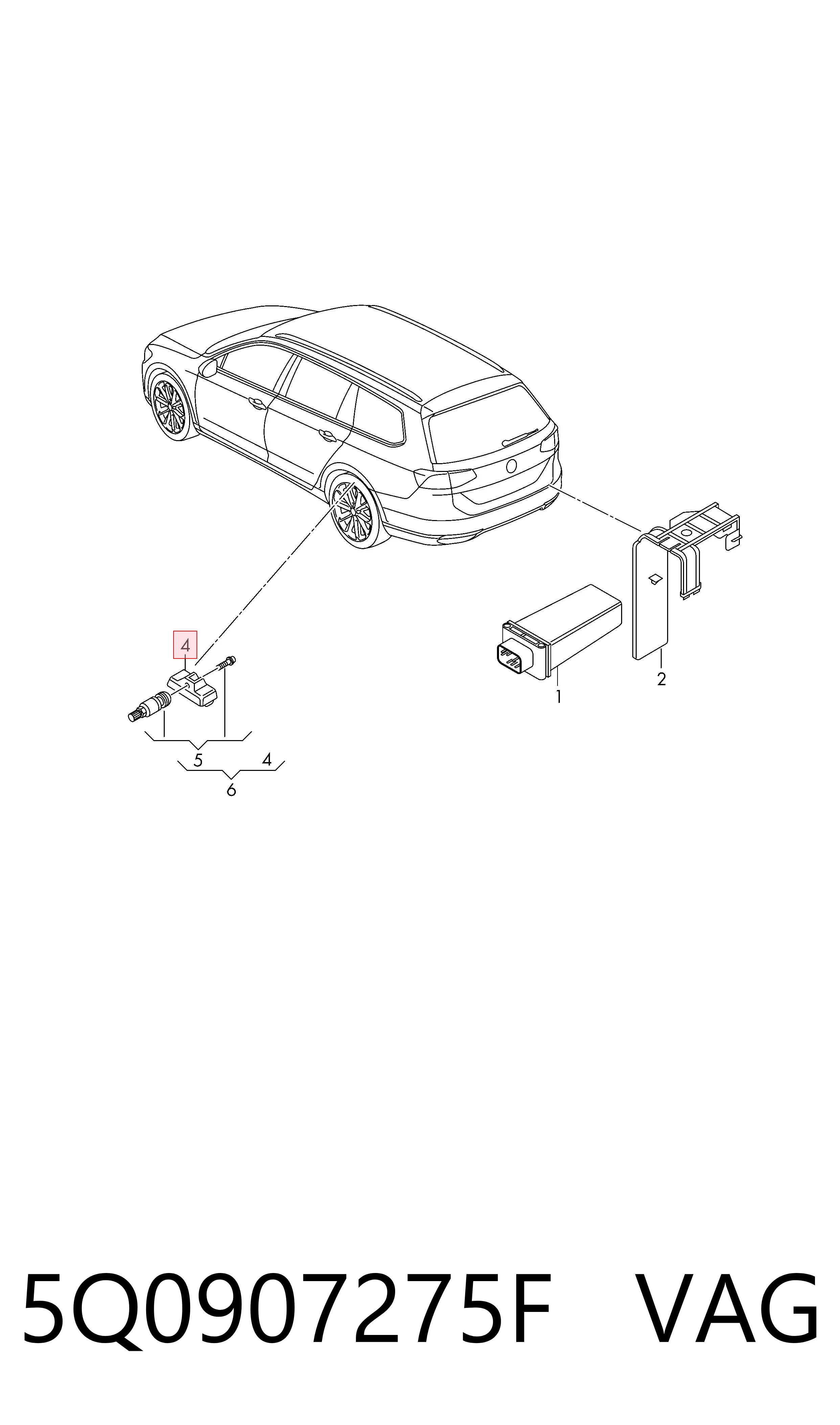 Czujnik ciśnienia w oponach Volkswagen Transporter T6 awangarda (SGA, SGH, SHA, SHH) (2015 - 2024) cena, od 36,96 USD
