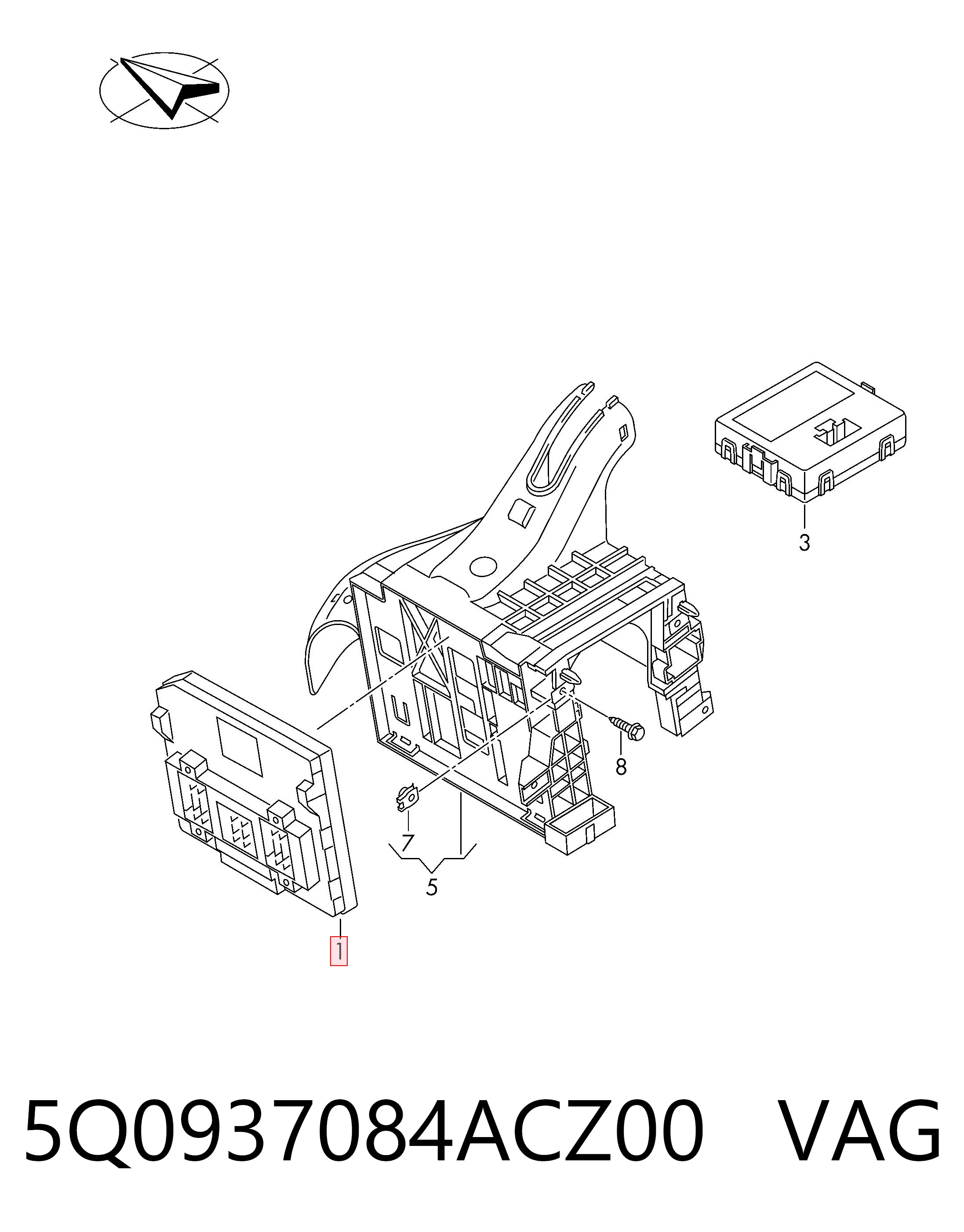 Blok komfortu do Volkswagen Golf ALLTRACK VII BA5, BV5