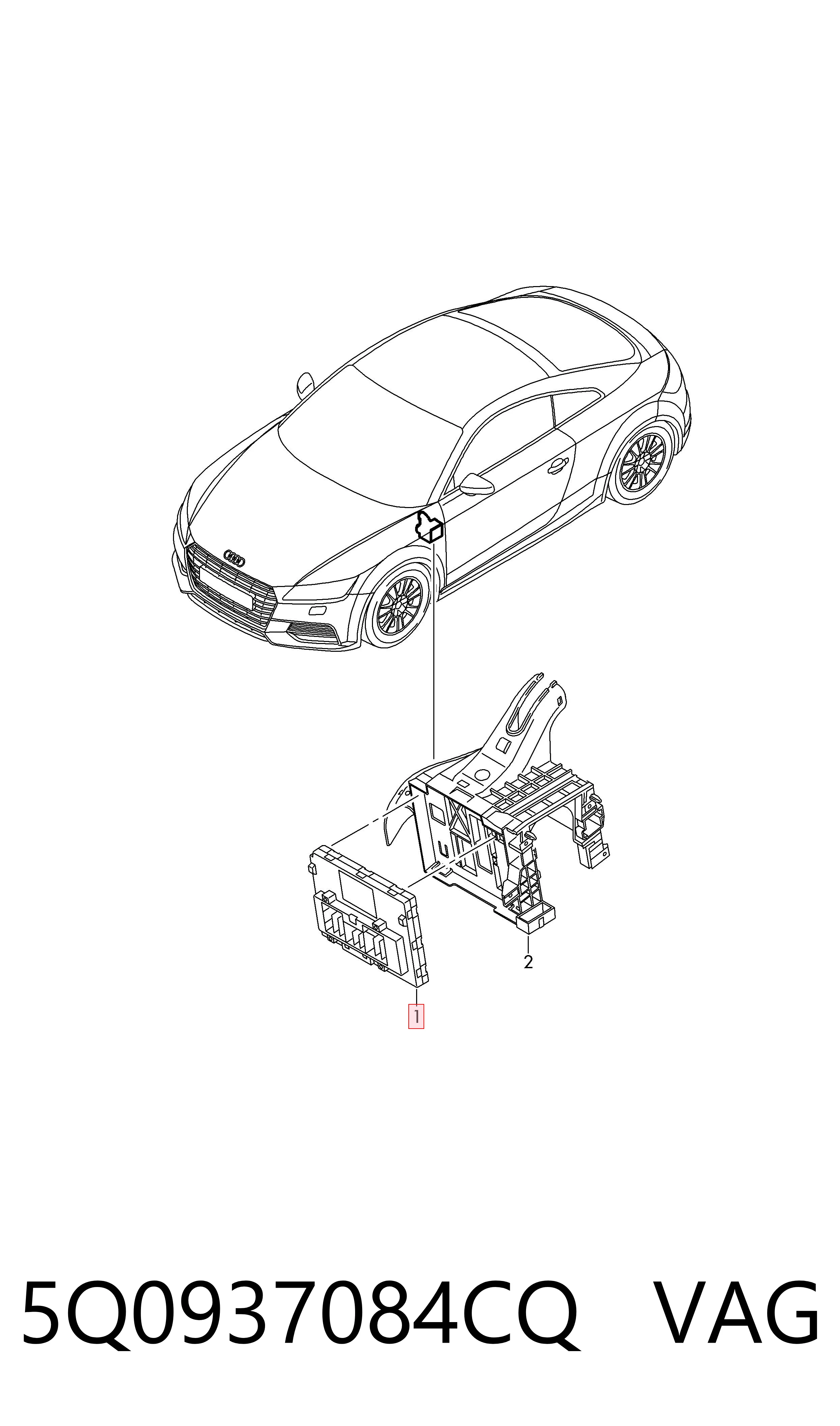 Sterownik instalacji elektrycznej wnętrza VAG 5Q0937084CQ cena, od 226,44 USD