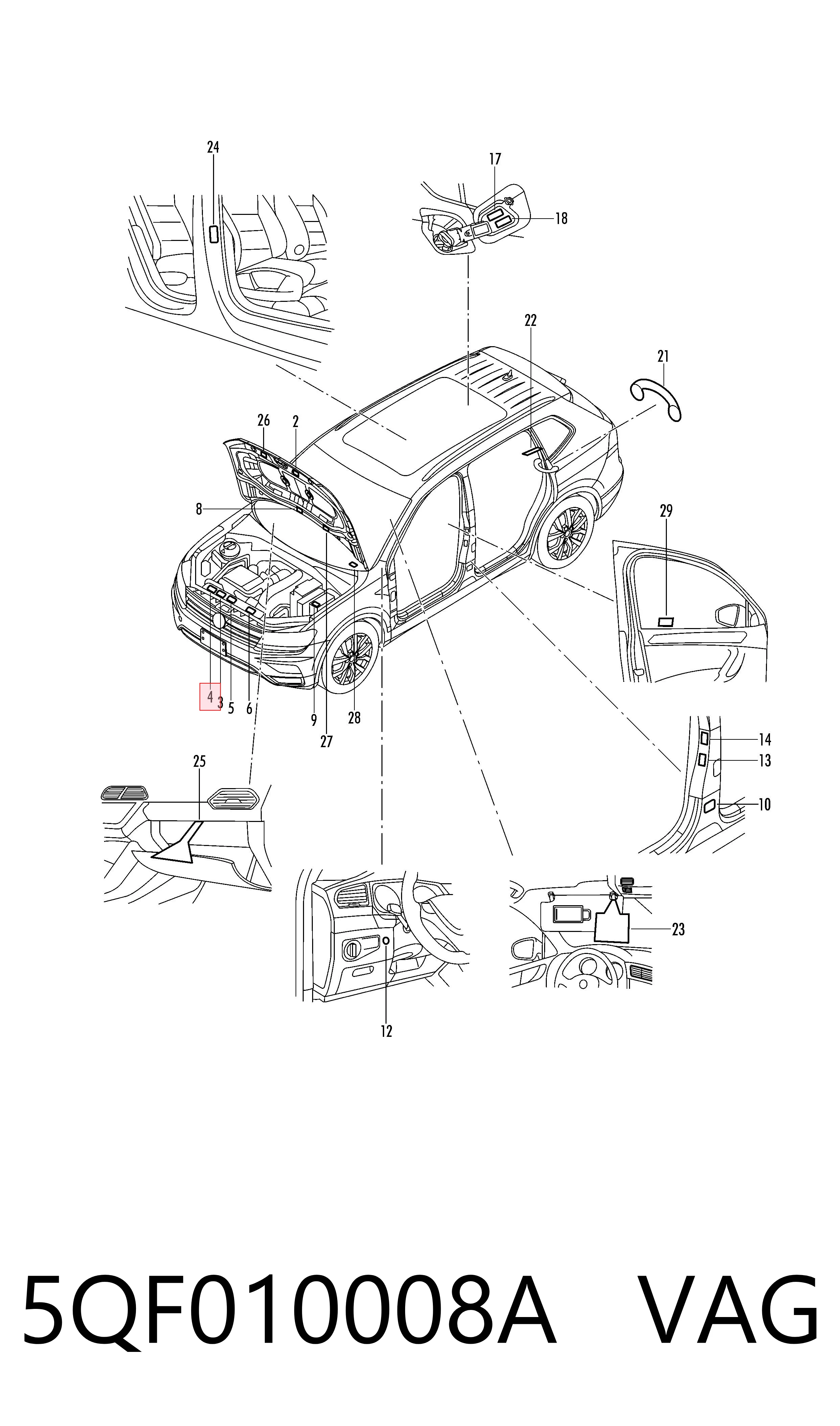  VAG 5QF010008A cena, od 14,86 USD