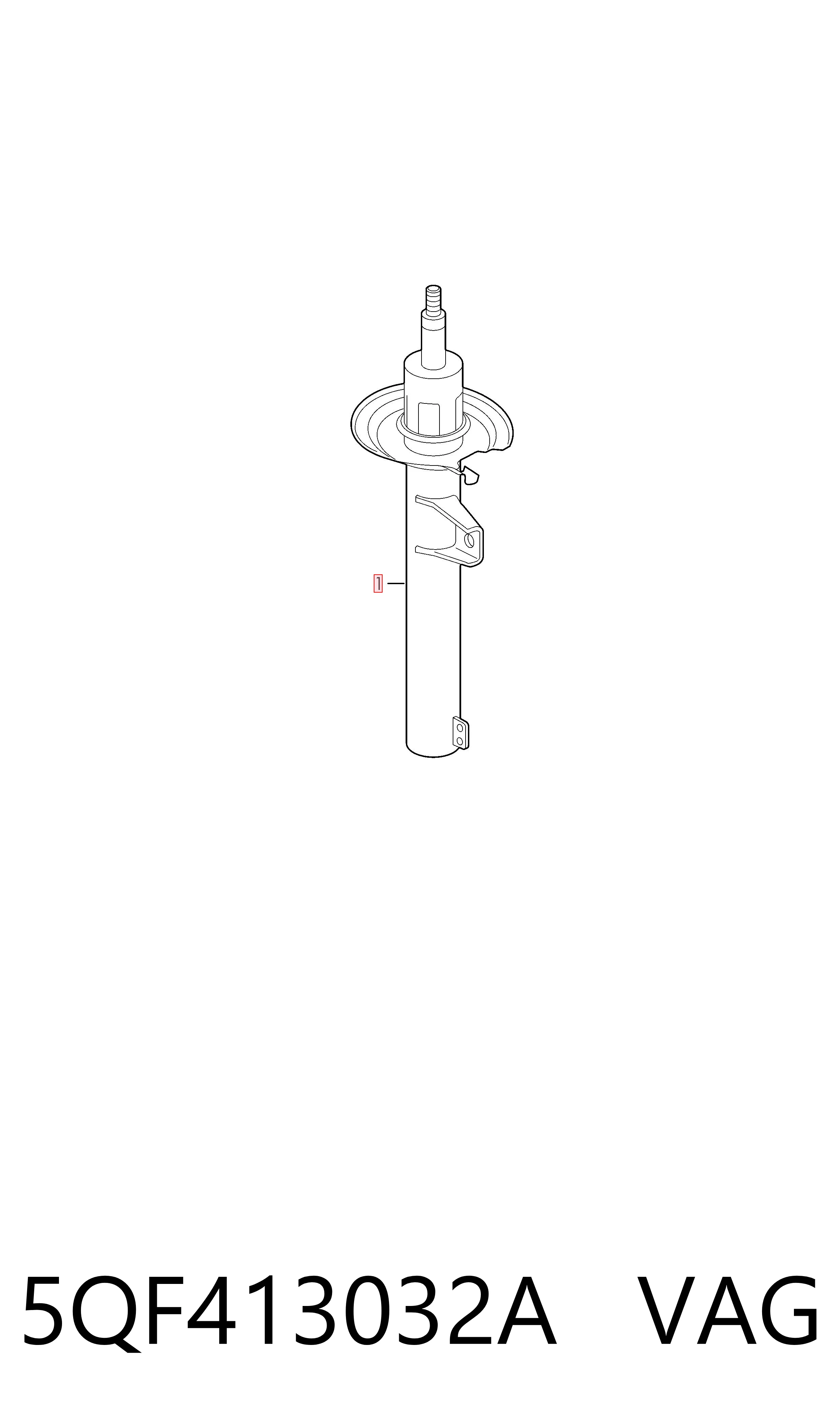 5QF413032A VAG Amortyzator przedni