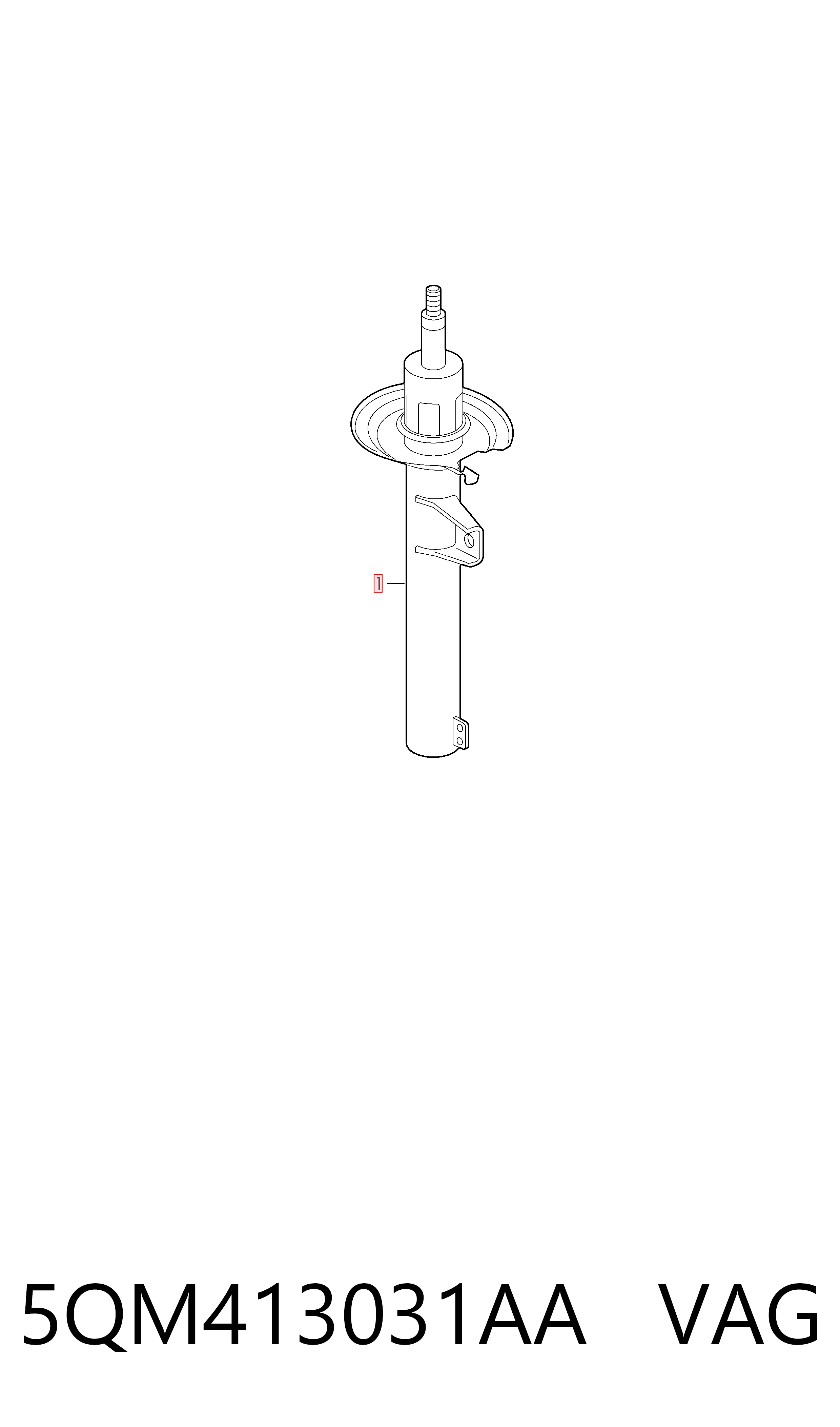 5QM413031AA VAG Amortyzator przedni
