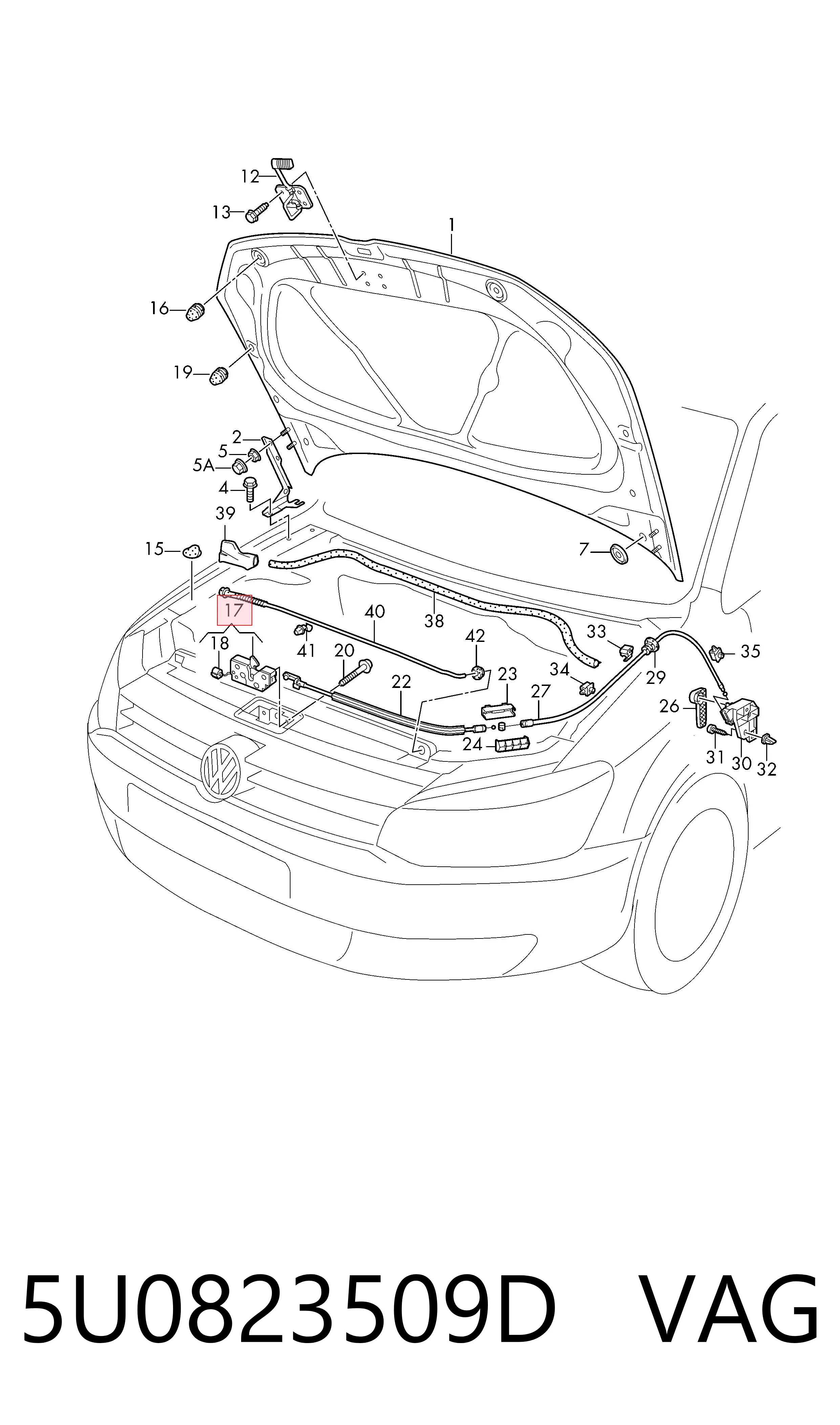 Zamek maski Volkswagen Passat B7 sedana (362) (2010 - 2016) cena, od 40,86 USD