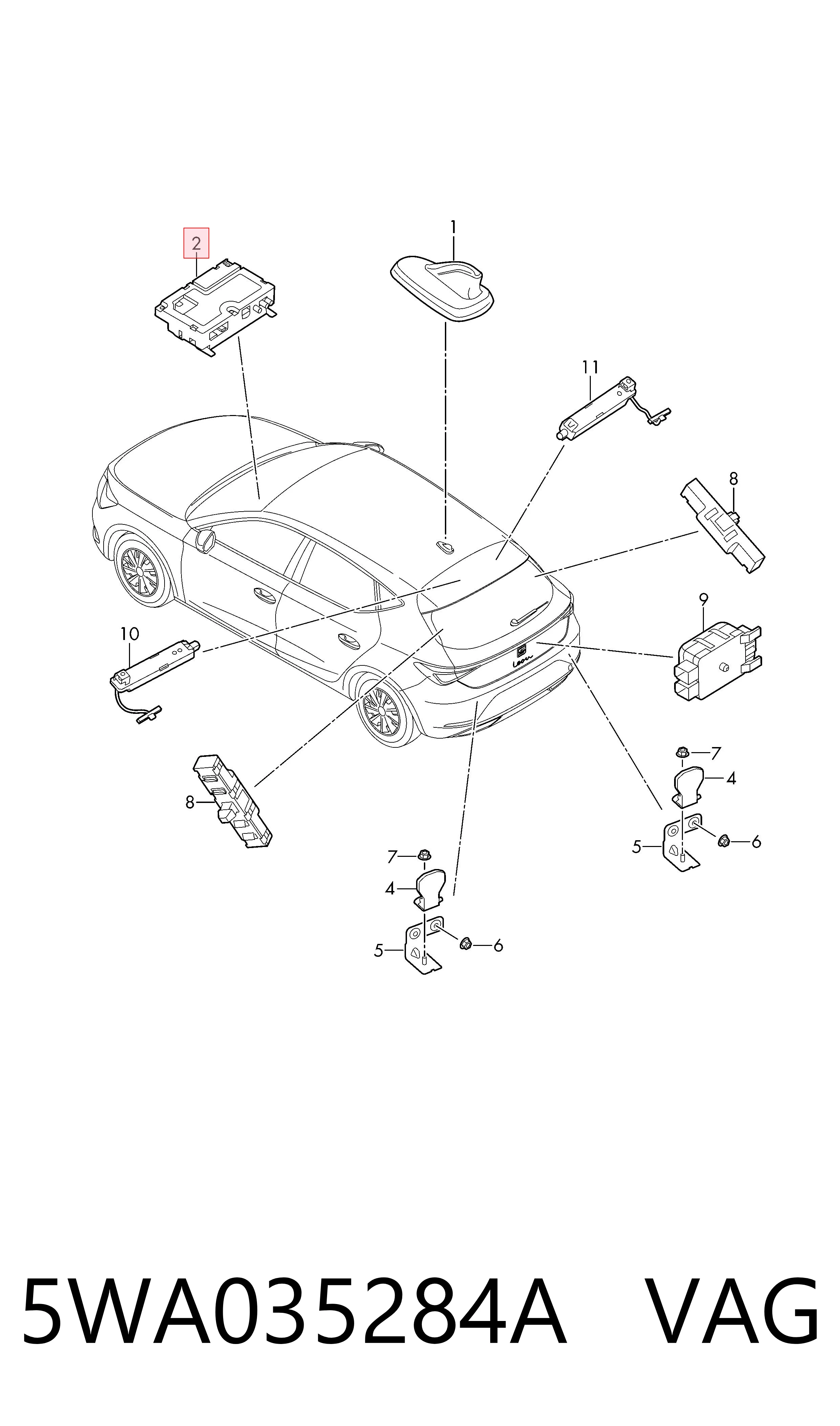  Blok komfortu Volkswagen Golf 8