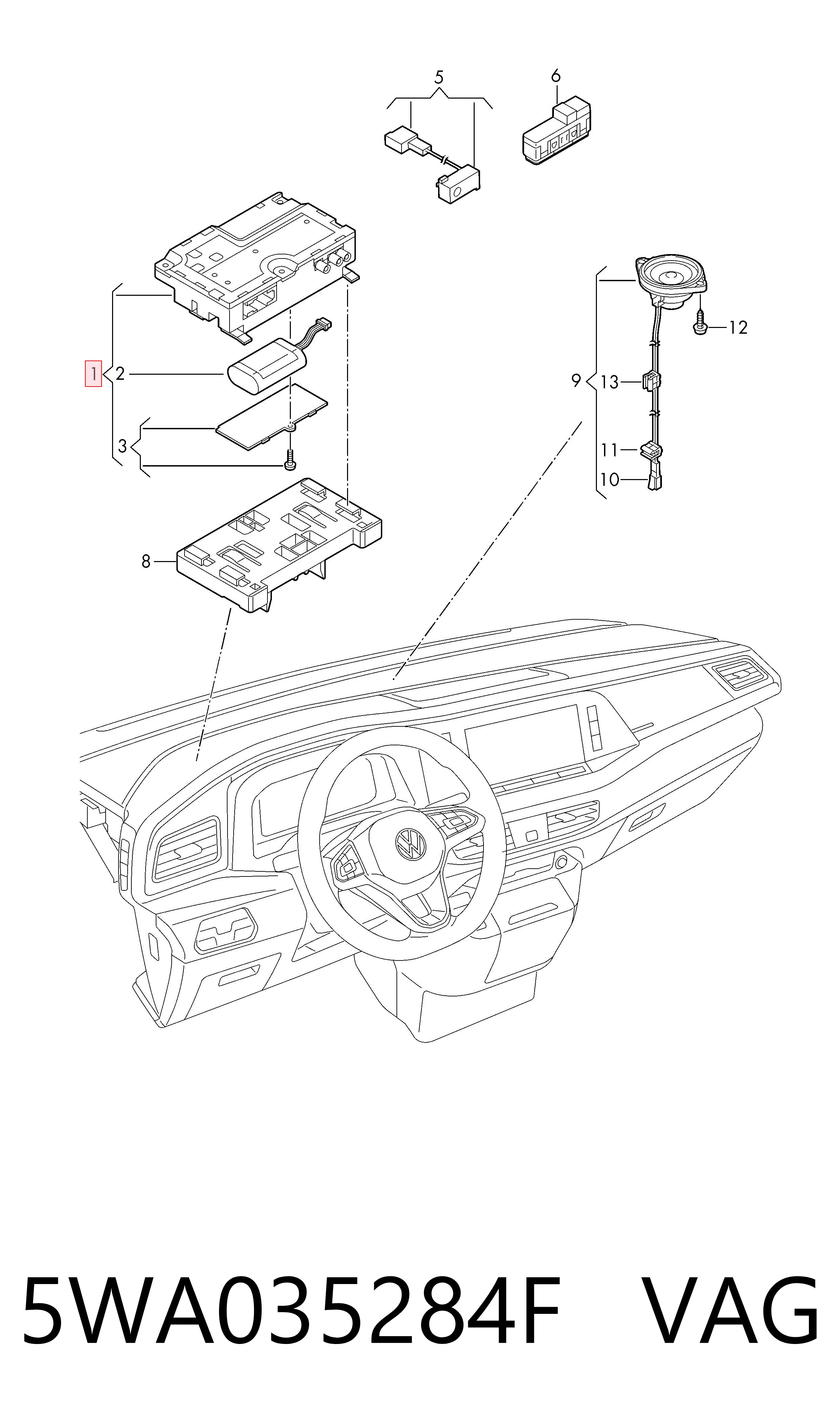  VAG 5WA035284F cena, od 384,78 USD