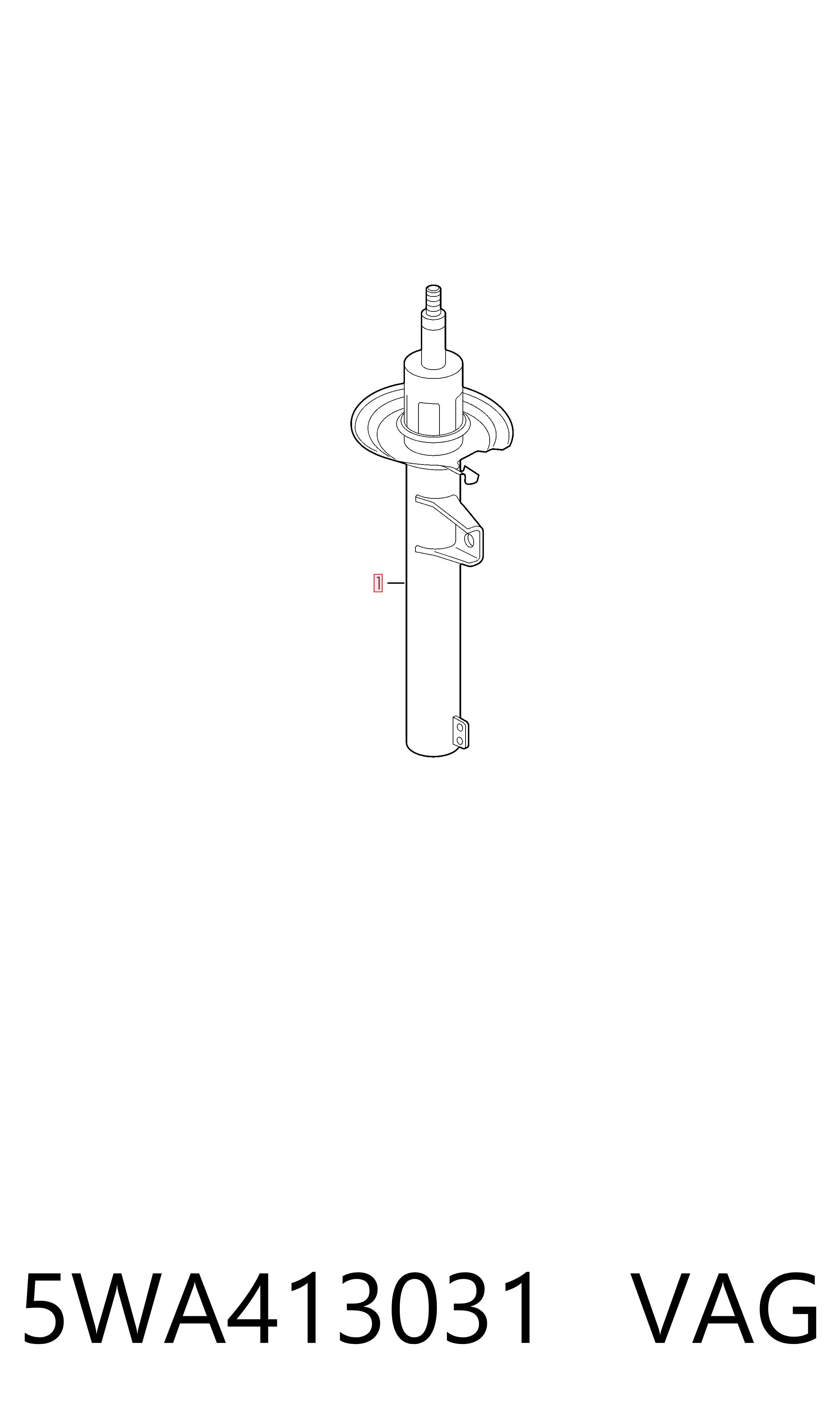 Amortyzator przedni VAG 5WA413031 cena, od 60,99 USD