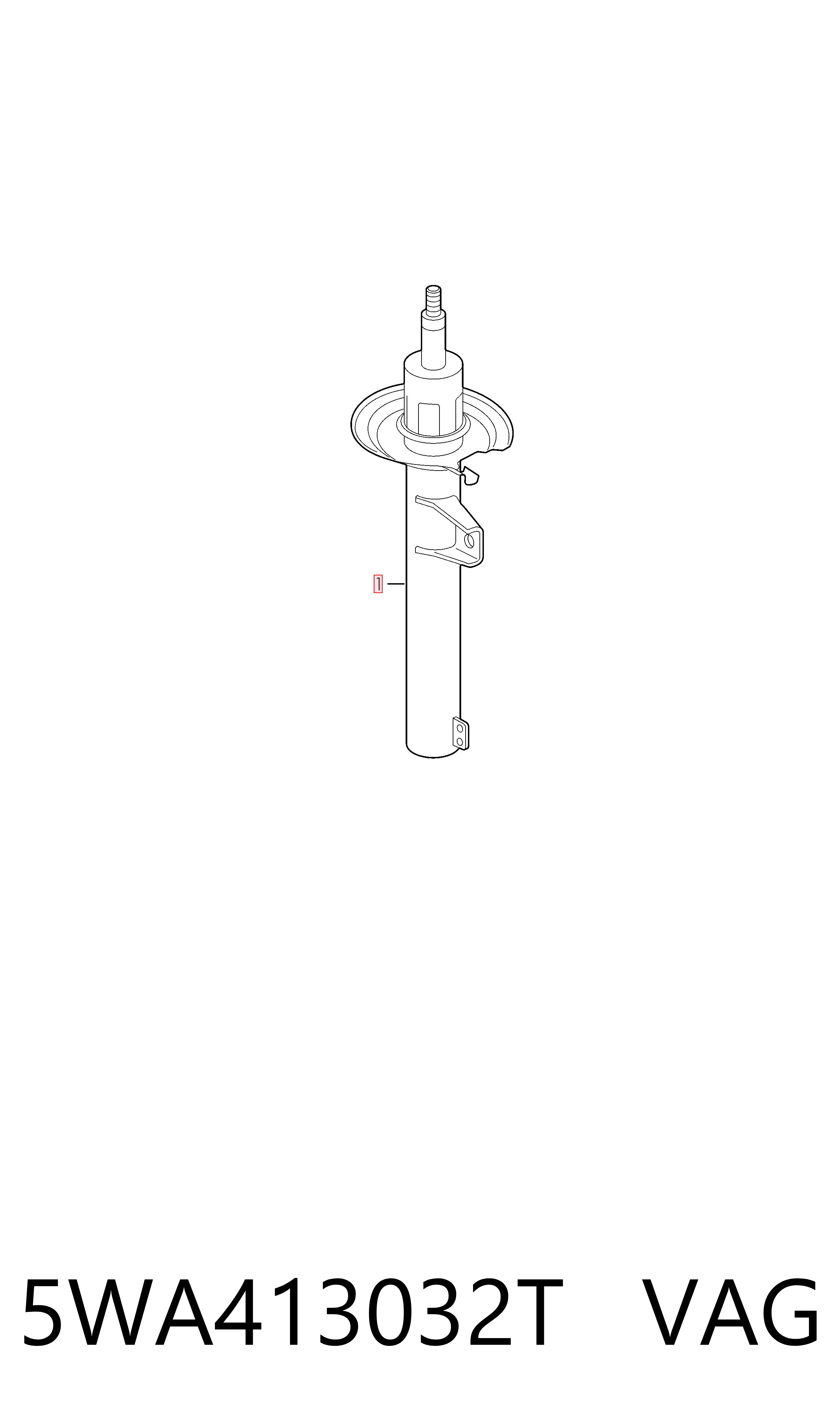 5WA413032T VAG Amortyzator przedni