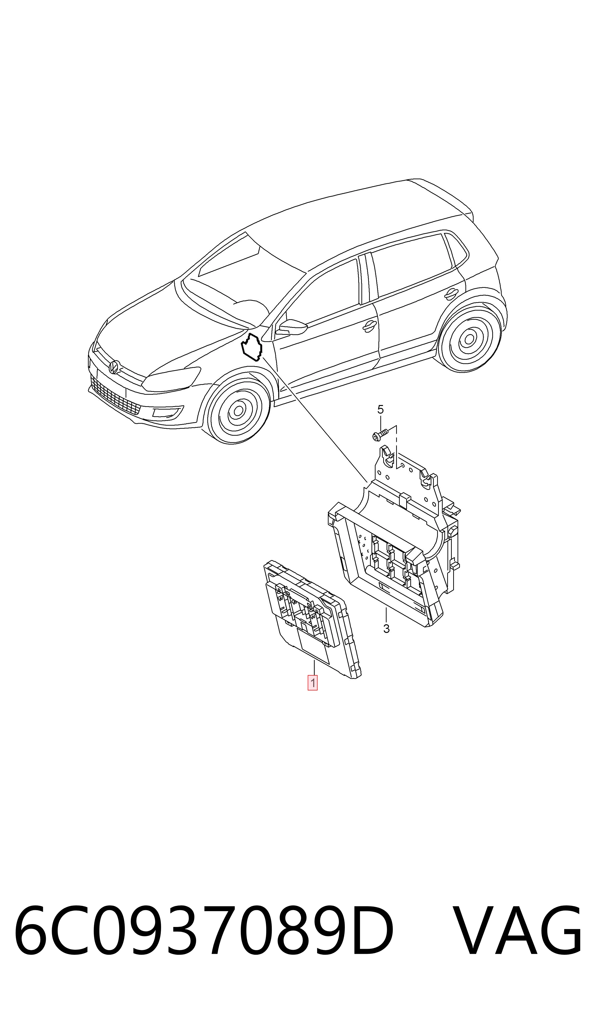 Blok komfortu do Volkswagen Polo V 6R1, 6C1
