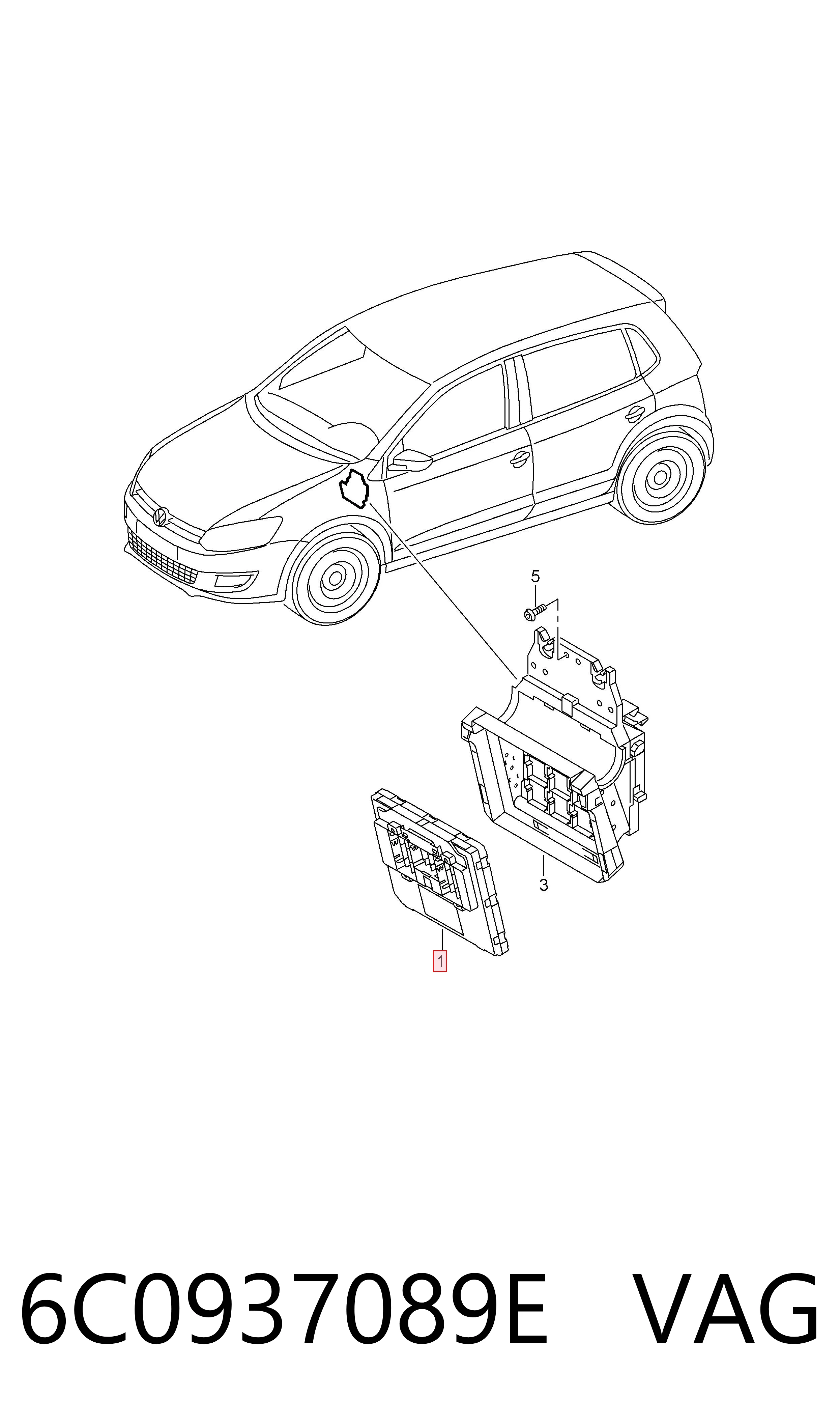 Blok komfortu do Volkswagen Polo V 6R1, 6C1