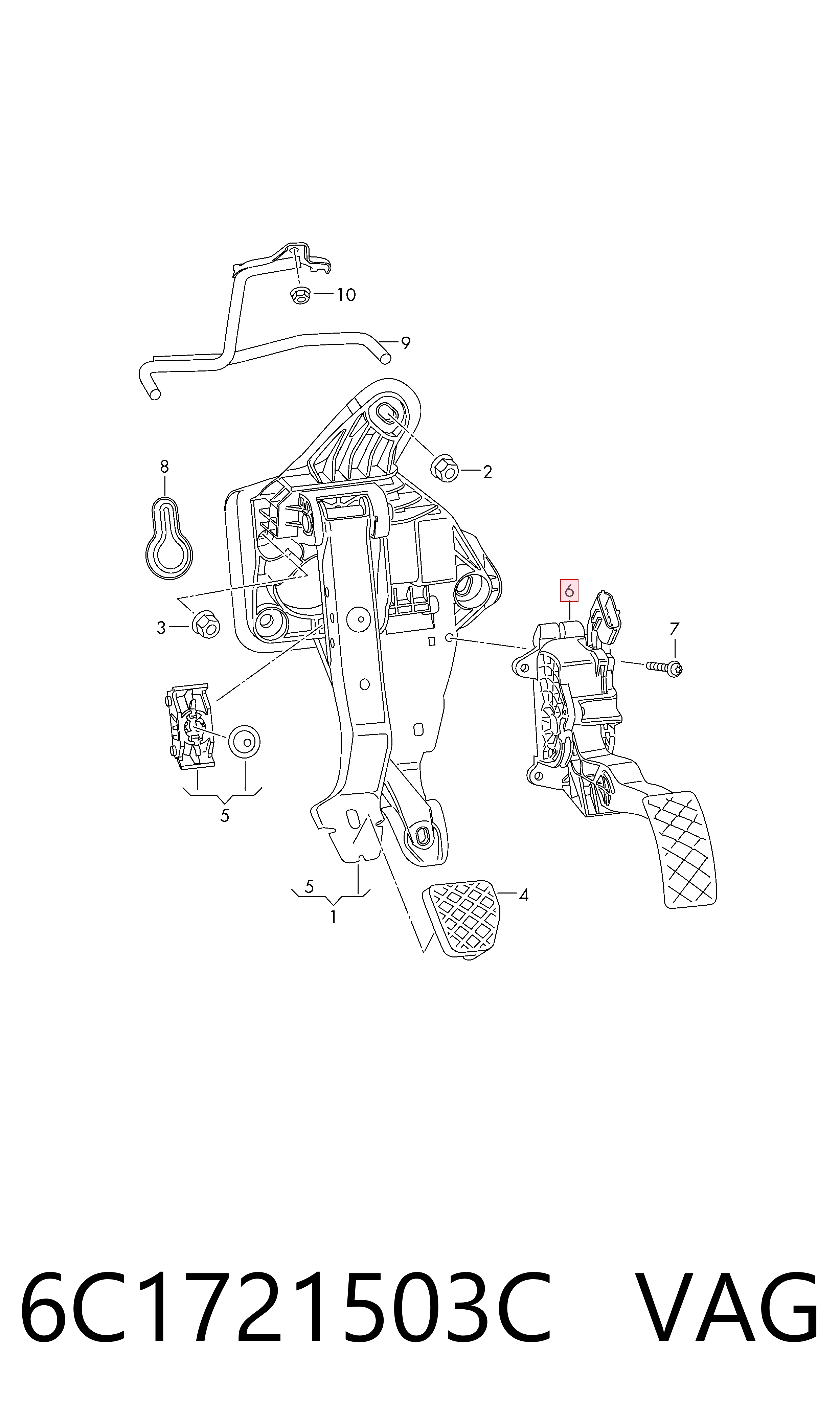 Pedał przyspieszenia (gazu) Seat Ibiza IV hatchback (6J5, 6P1) (2008 - 2017) cena, od 46,40 USD