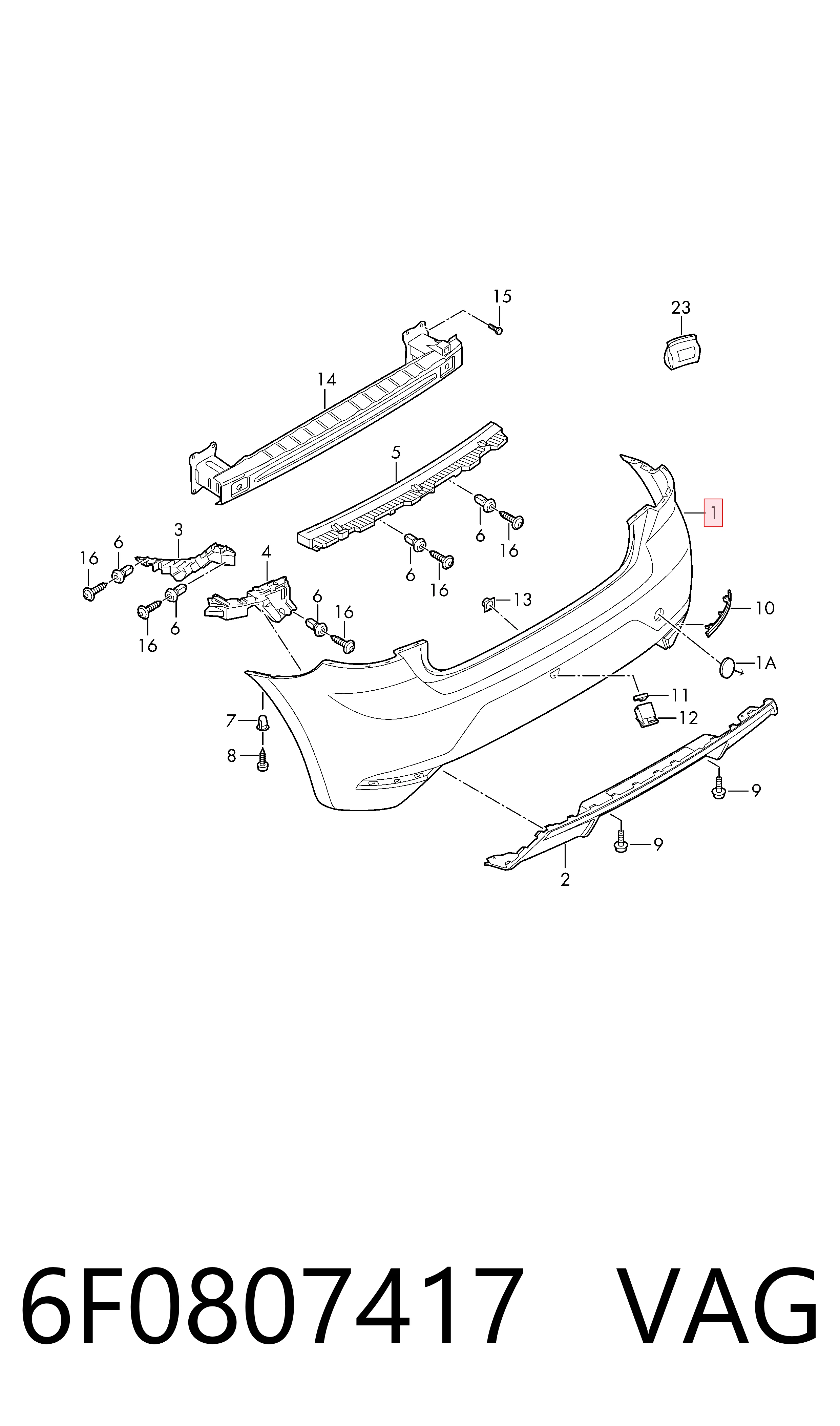 Zderzak tylny Seat Ibiza V hatchback (KJ1, KJG) (2017 - 2026) cena, od 422,54 USD