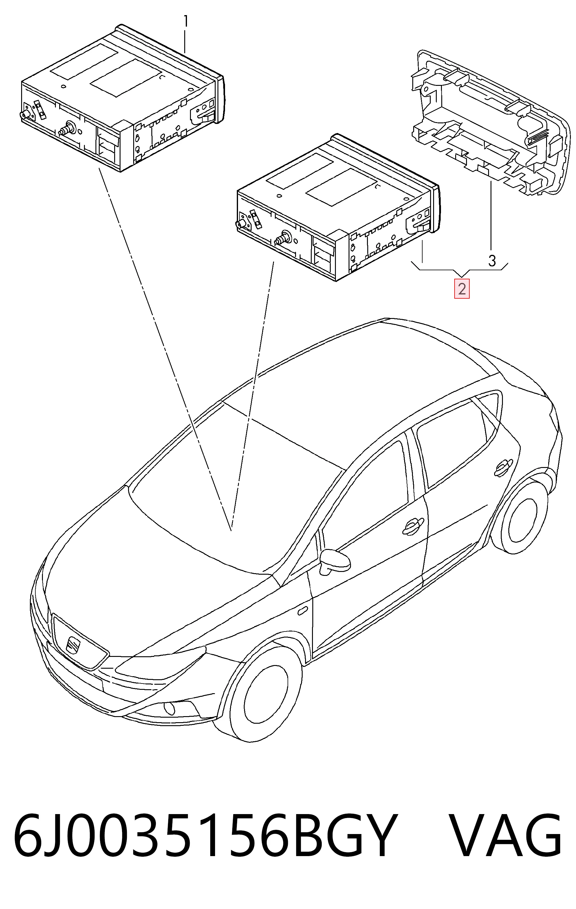  Radioodtwarzacz (radio AM/FM) Seat Ibiza 4