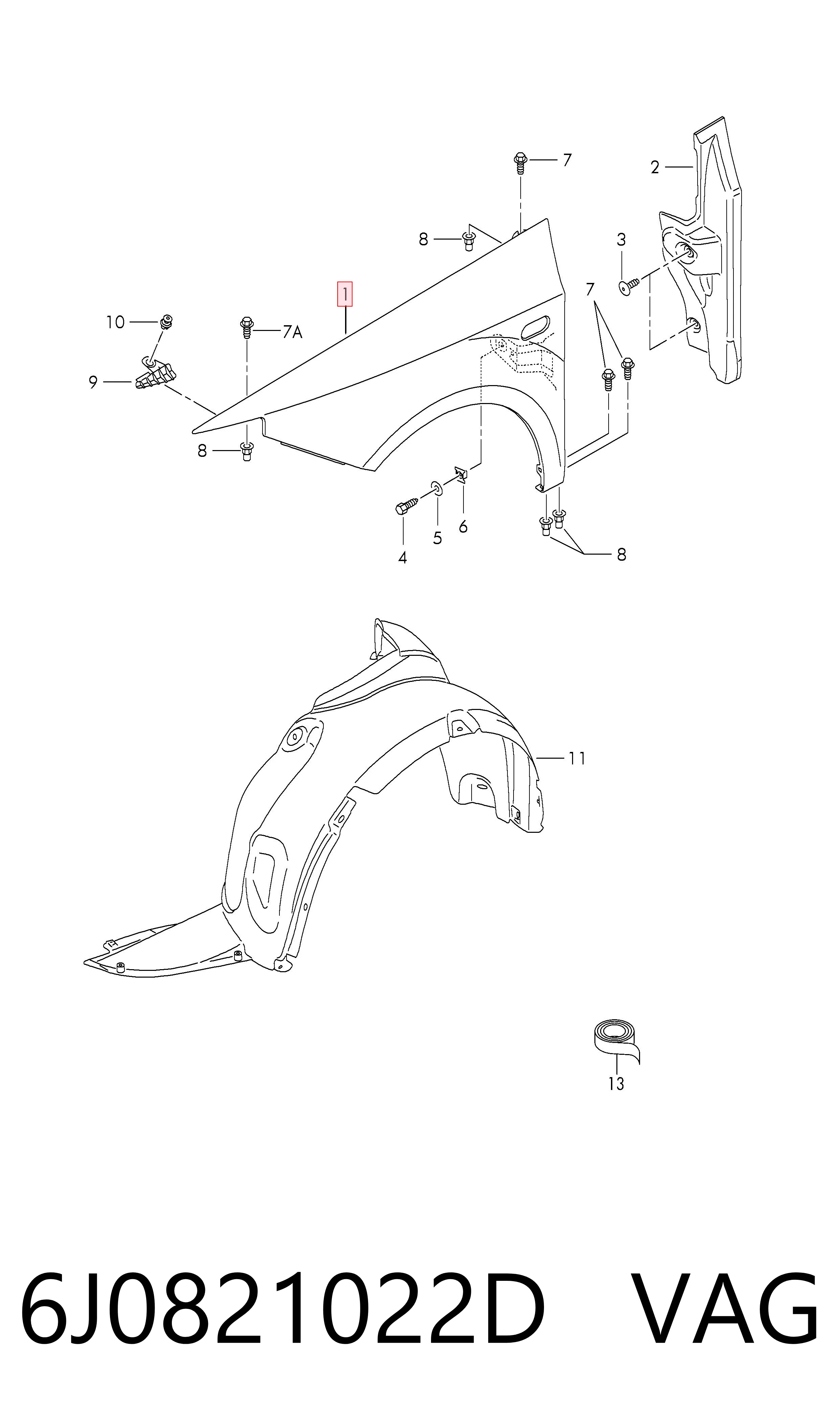 Błotnik przedni prawy Seat Ibiza IV hatchback (6J5, 6P1) (2008 - 2017) cena, od 139,72 USD