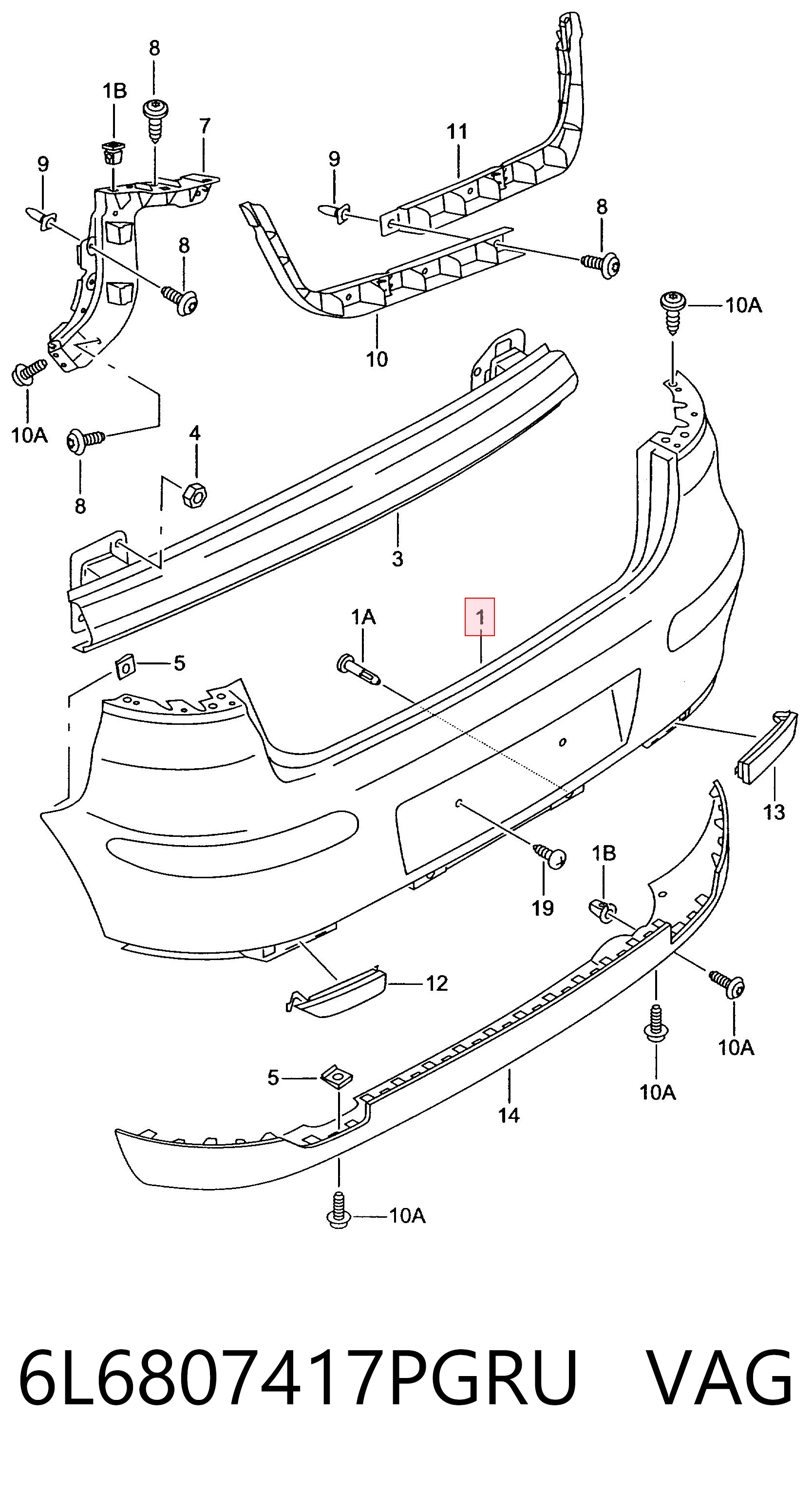 Do koszyka Zderzak tylny Seat Ibiza III 6L1