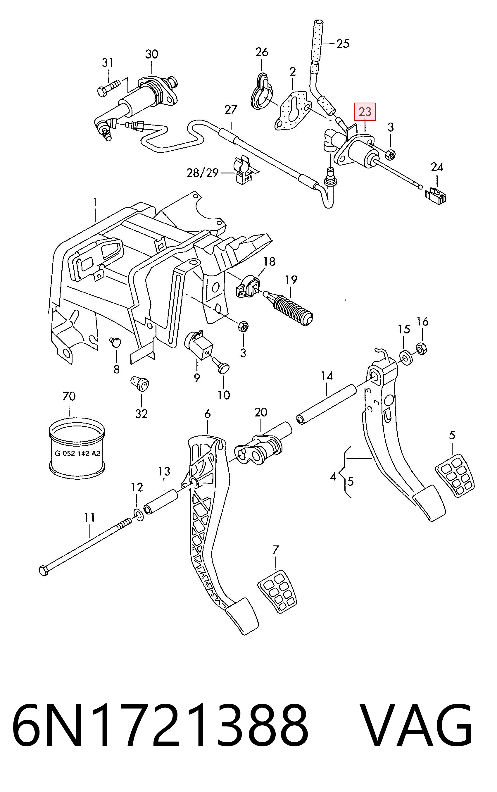 Cylinder sprzęgła główny Volkswagen Lupo hatchback (6X, 6E) (1998 - 2005) cena, od 46,19 USD