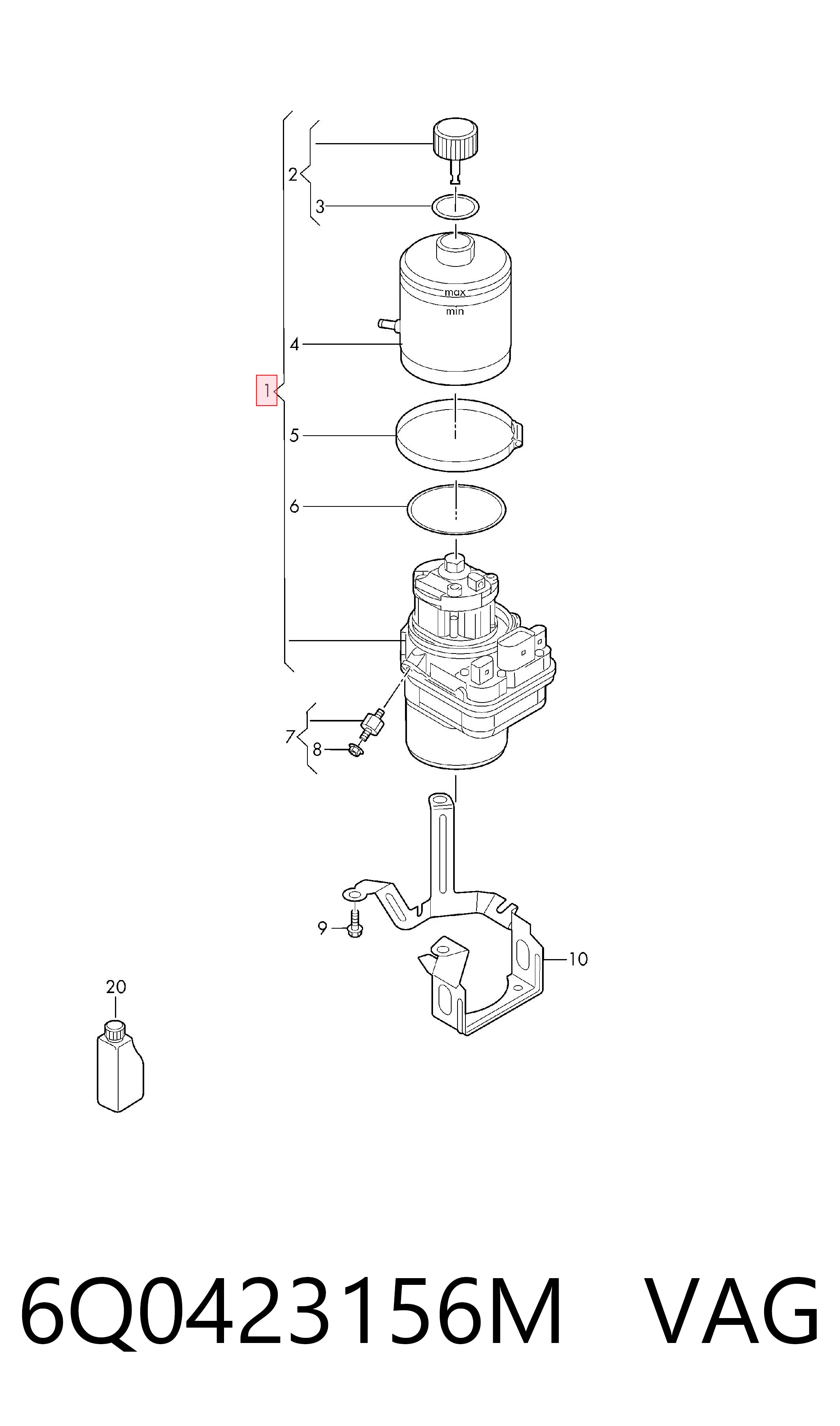 Pompa wspomagania hydraulicznego kierownicy do Volkswagen Polo IV 9A4