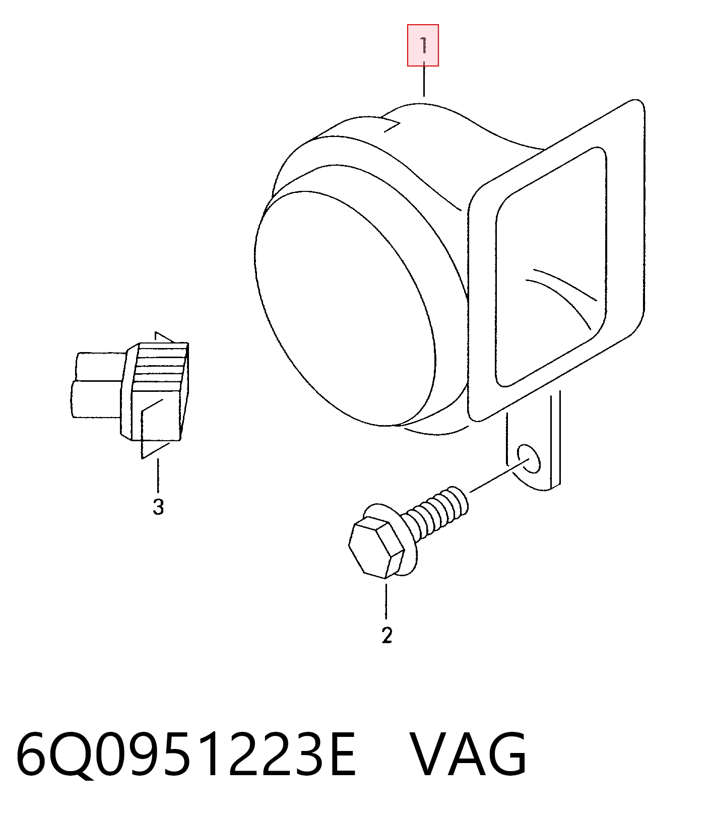 Sygnał dźwiękowy (klakson) do Volkswagen Polo IV 9A4