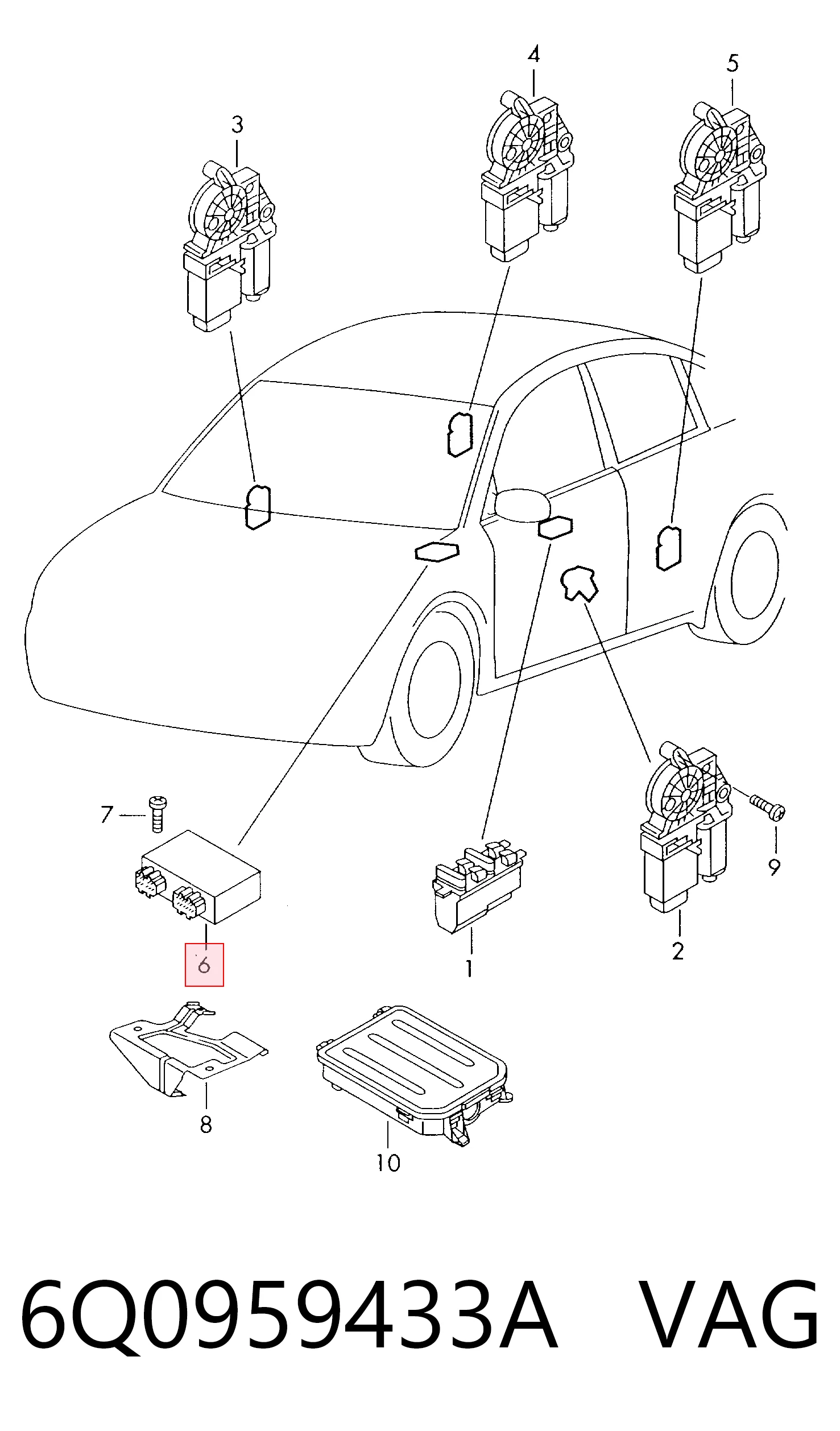 Blok komfortu do Volkswagen Polo IV 9A4