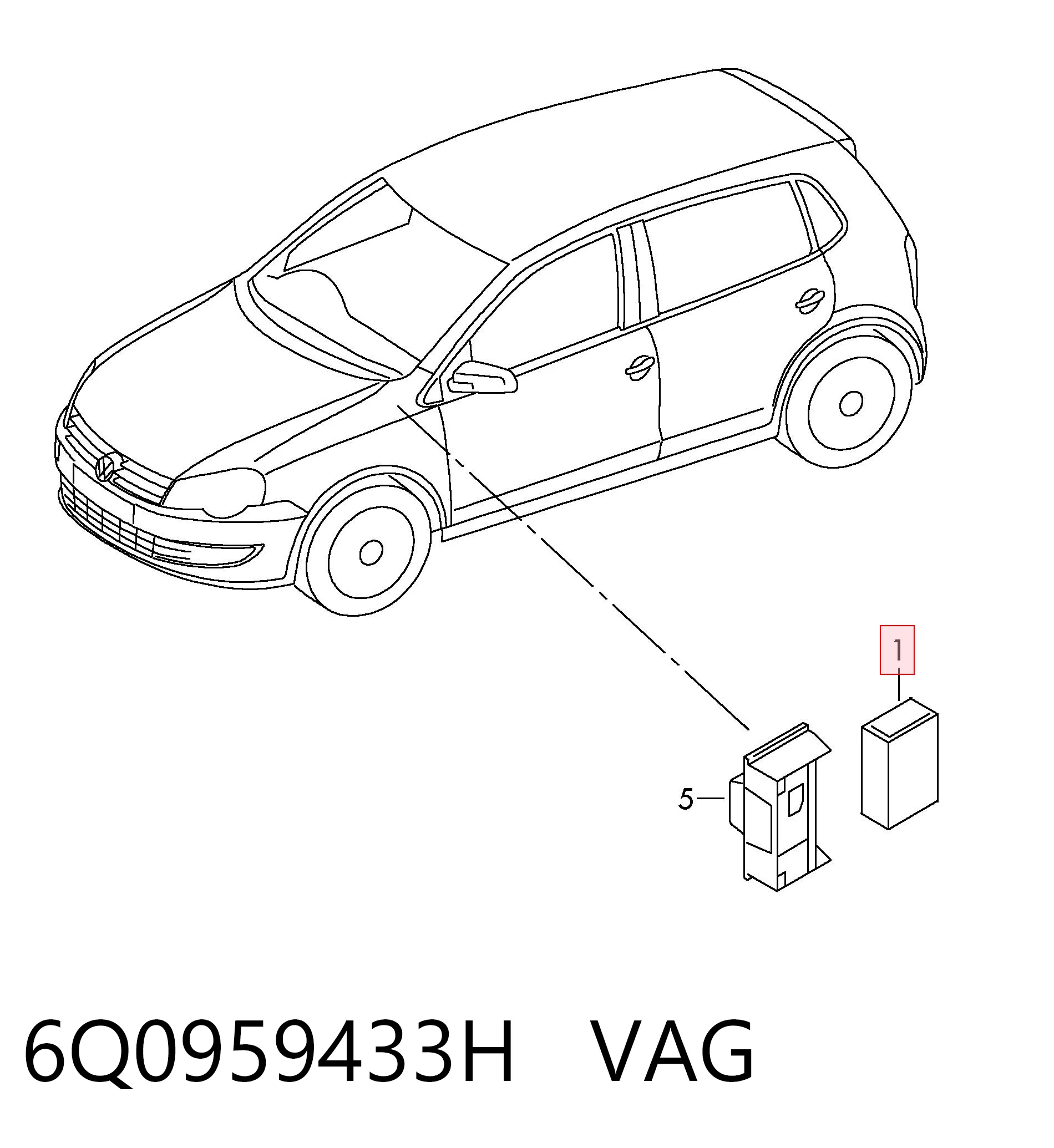 Blok komfortu Volkswagen Polo IV sedana (9A4) (2002 - 2009) cena, od 43,04 USD