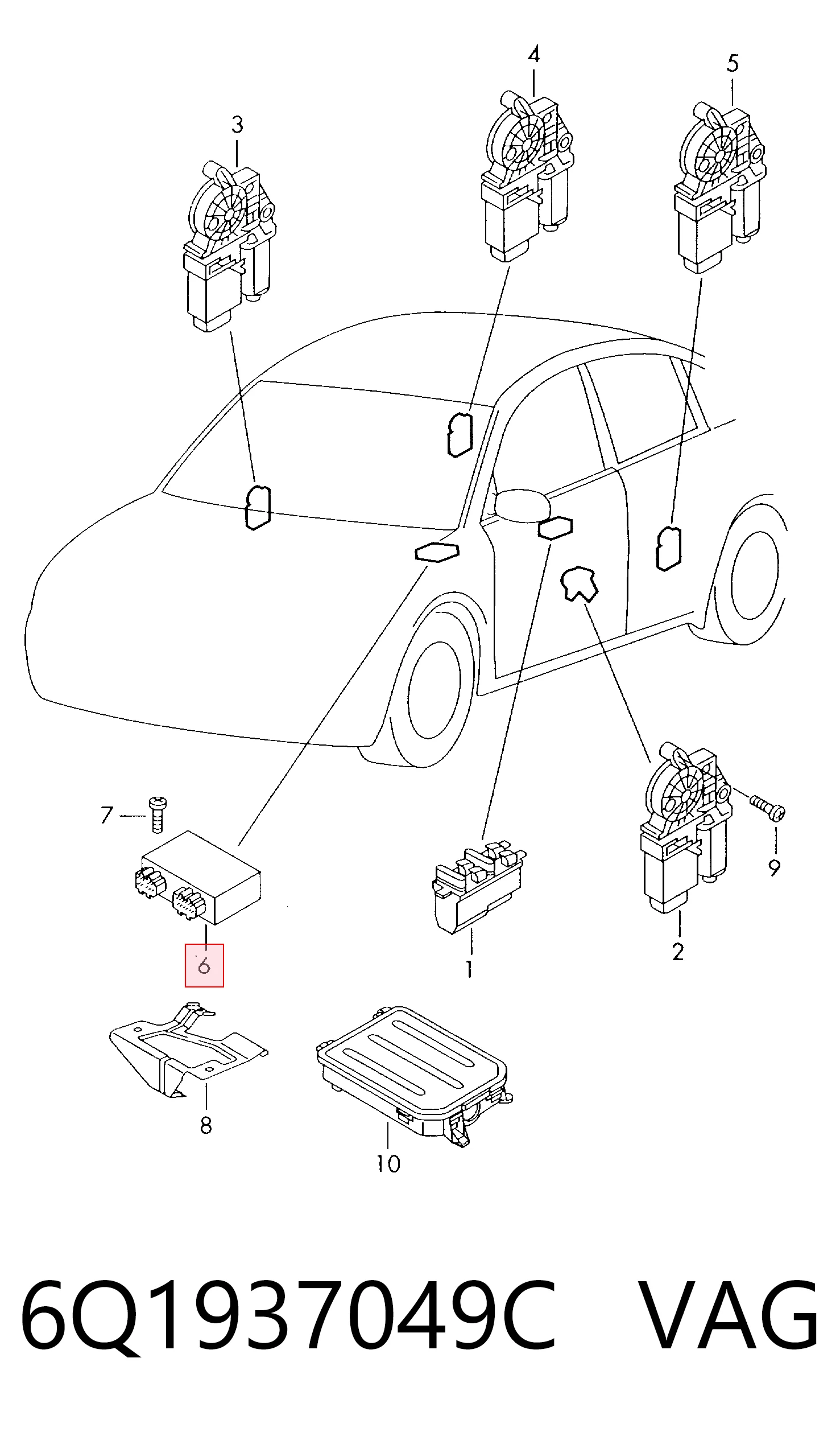 Do koszyka Blok komfortu Volkswagen Polo IV 9A4