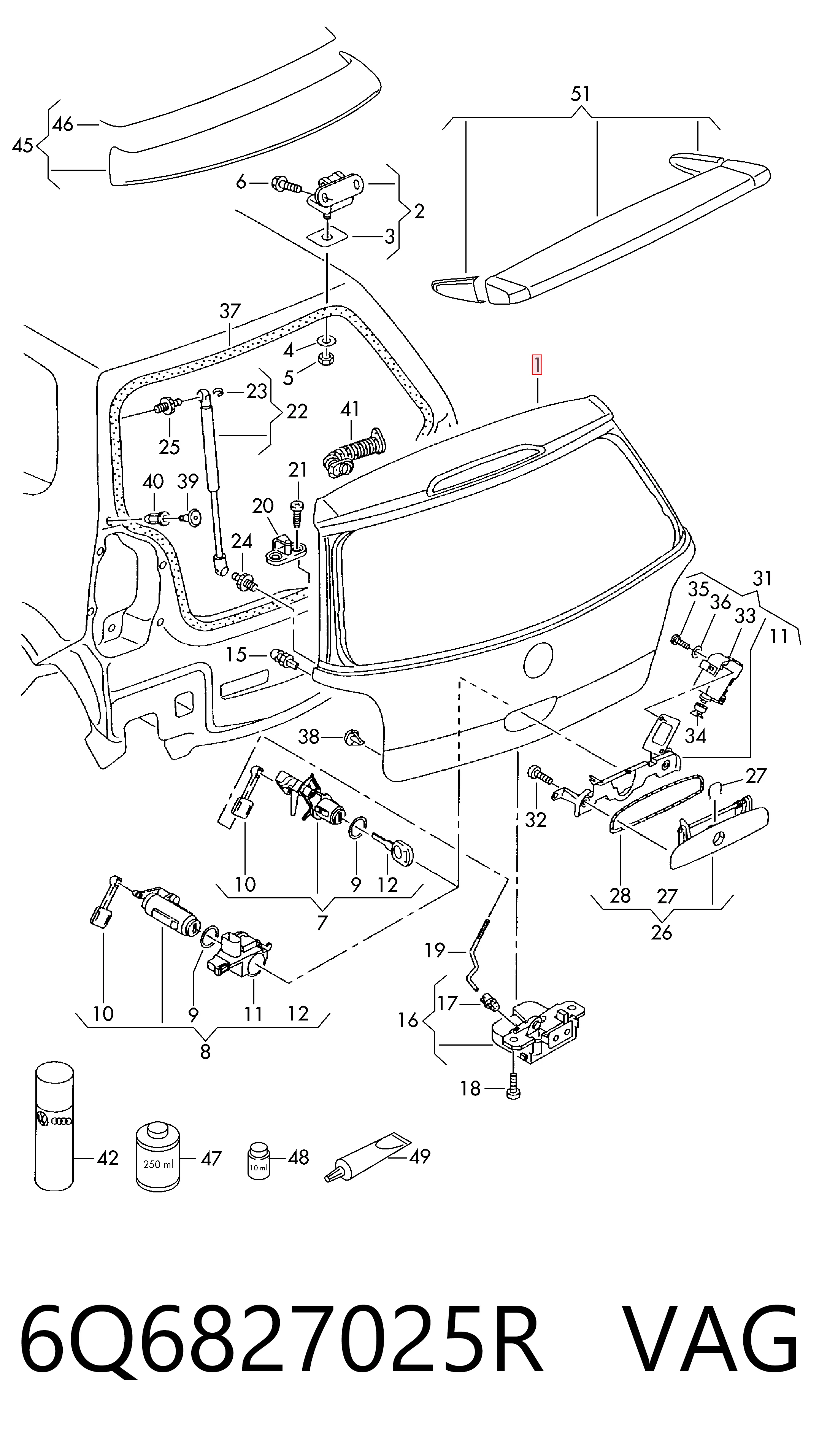 Drzwi tylne (bagażnika 3/5) Volkswagen Polo IV hatchback (9N, 9A) (2001 - 2014) cena, od 199,60 USD
