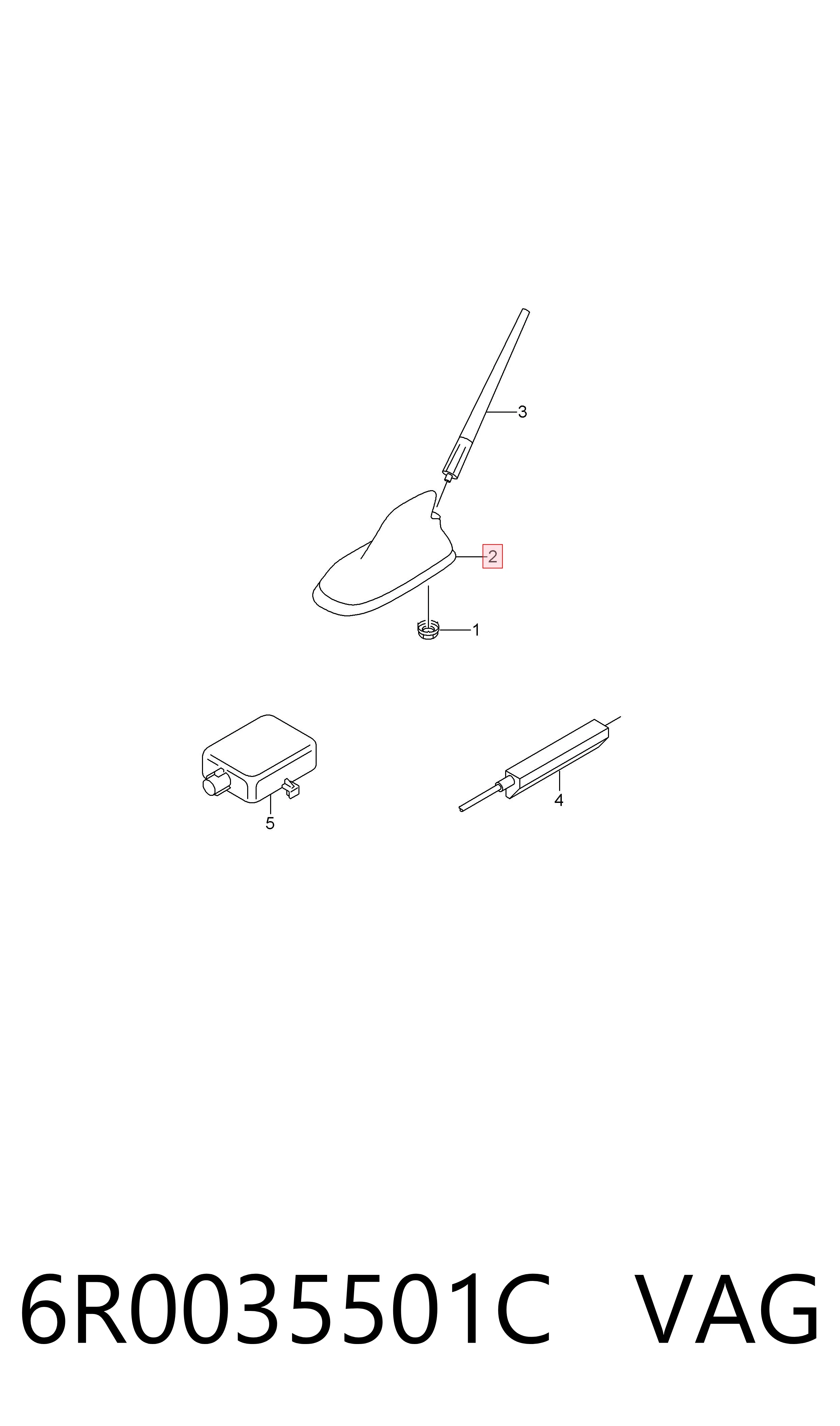 6R0035501C VAG Antena