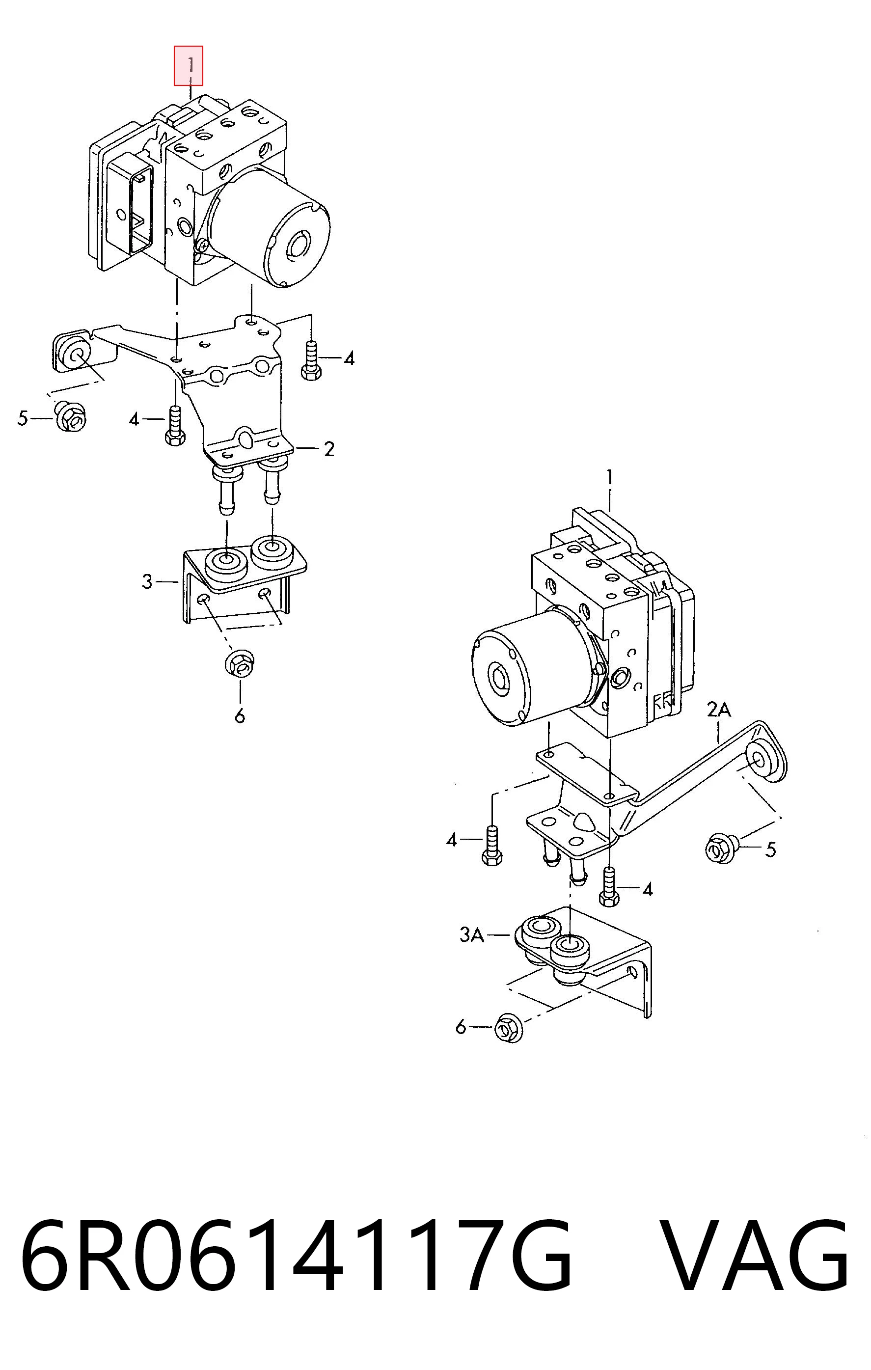 Sterownik ABS  hydrauliczny VAG 6R0614117G cena, od 119,18 USD