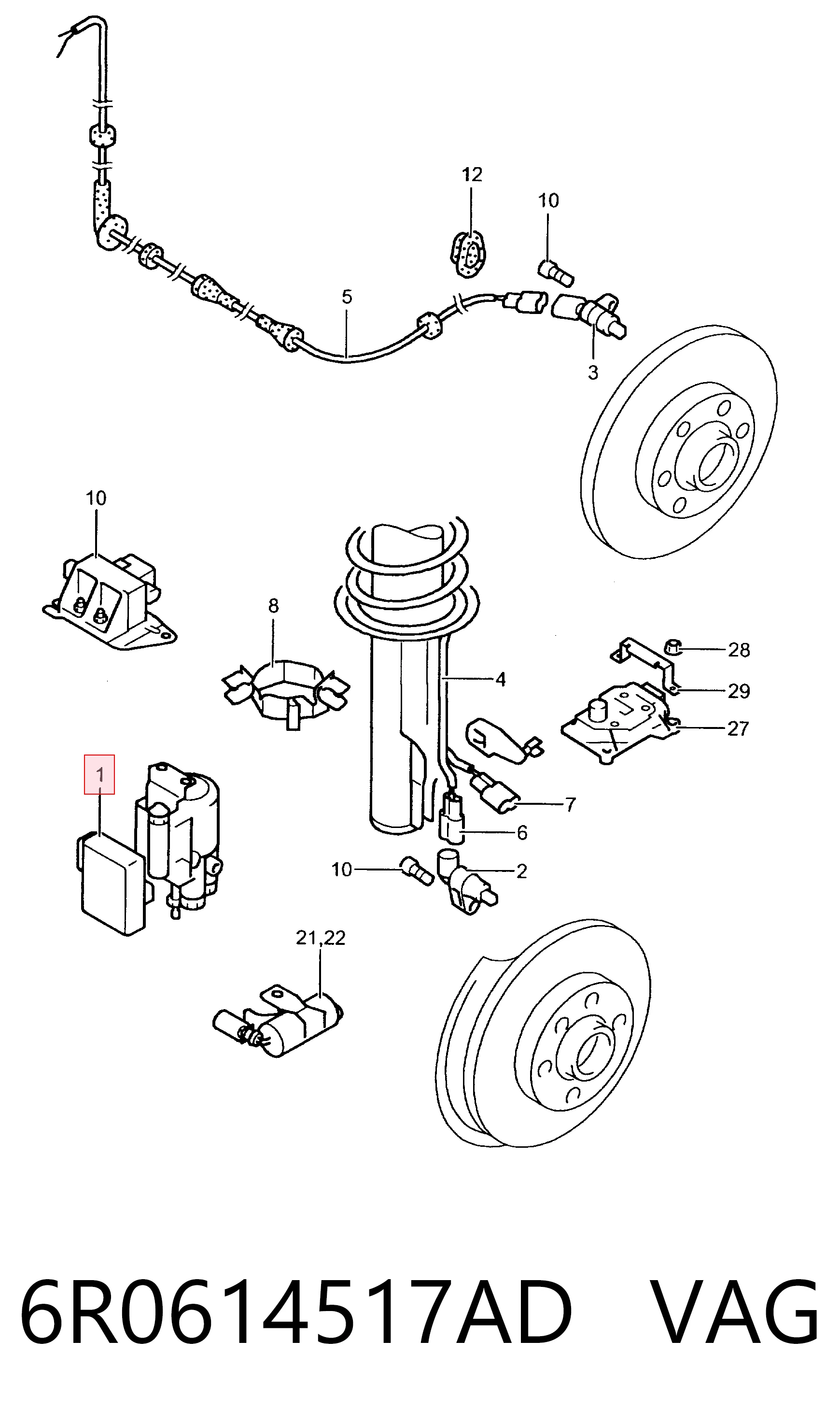 Do koszyka Sterownik ABS  hydrauliczny Volkswagen Polo V 6R1, 6C1