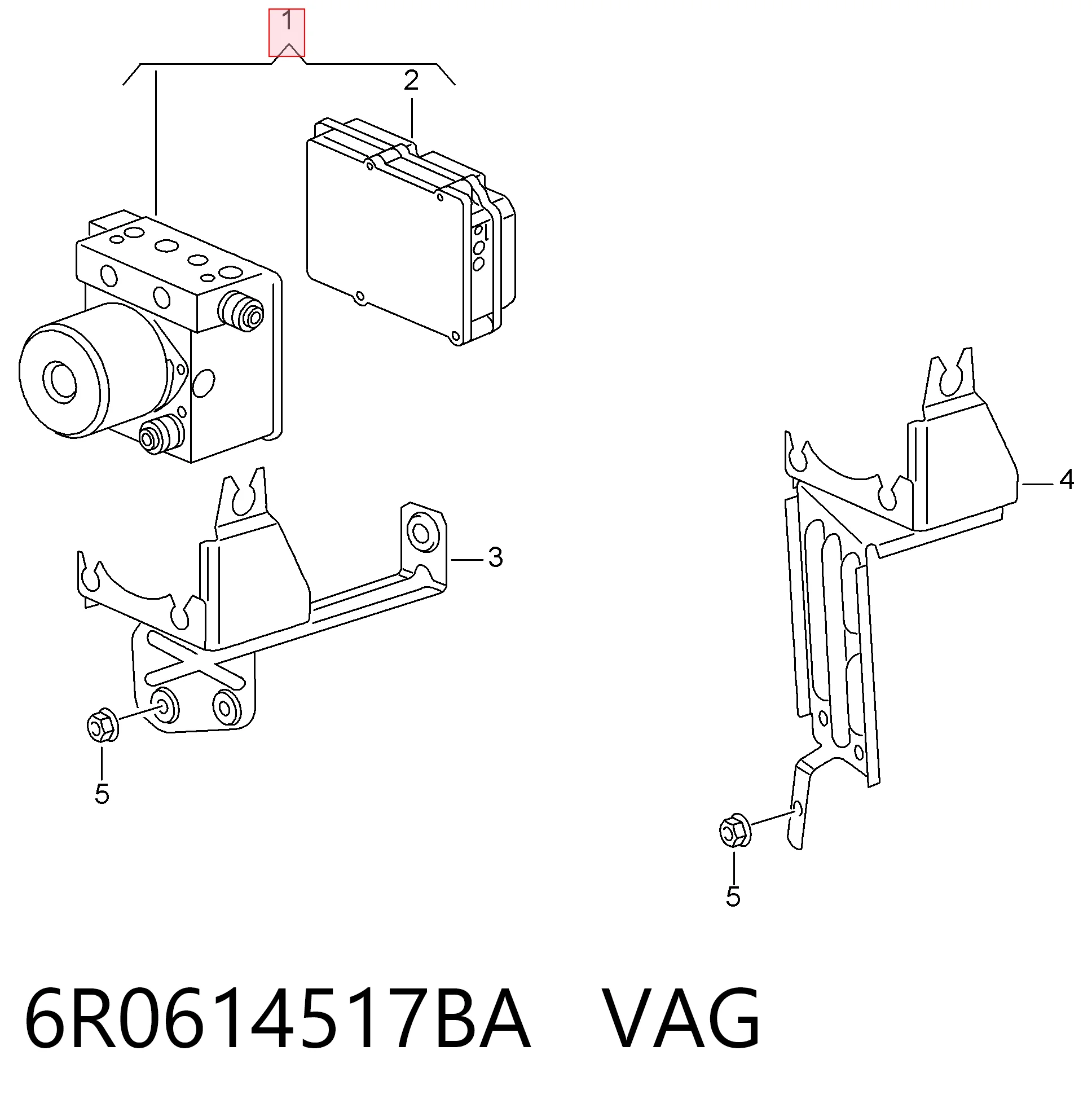 Sterownik ABS  hydrauliczny Volkswagen Polo V hatchback (6R1, 6C1) (2009 - 2022) cena, od 81,25 USD