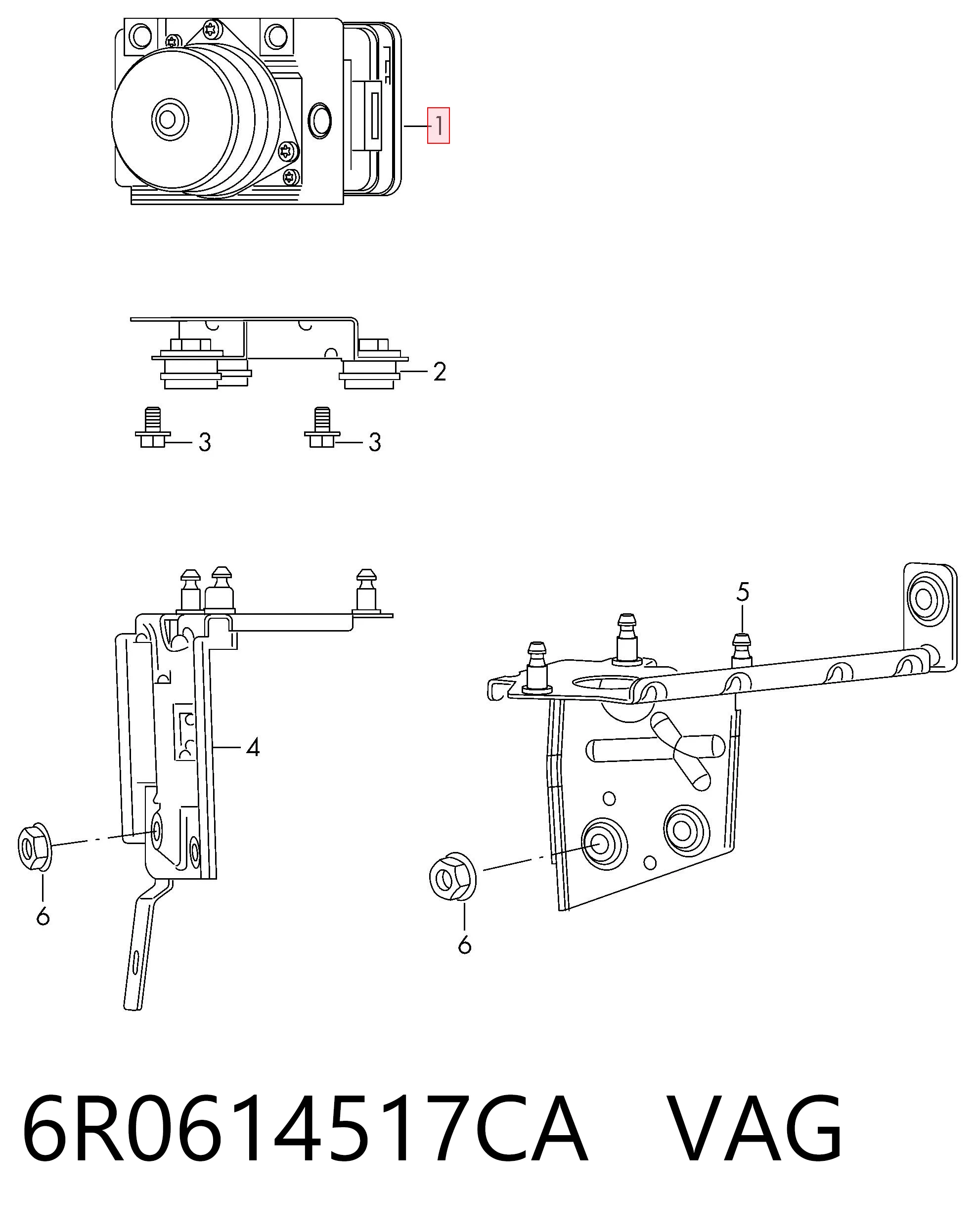  Sterownik ABS  hydrauliczny Volkswagen Polo 5
