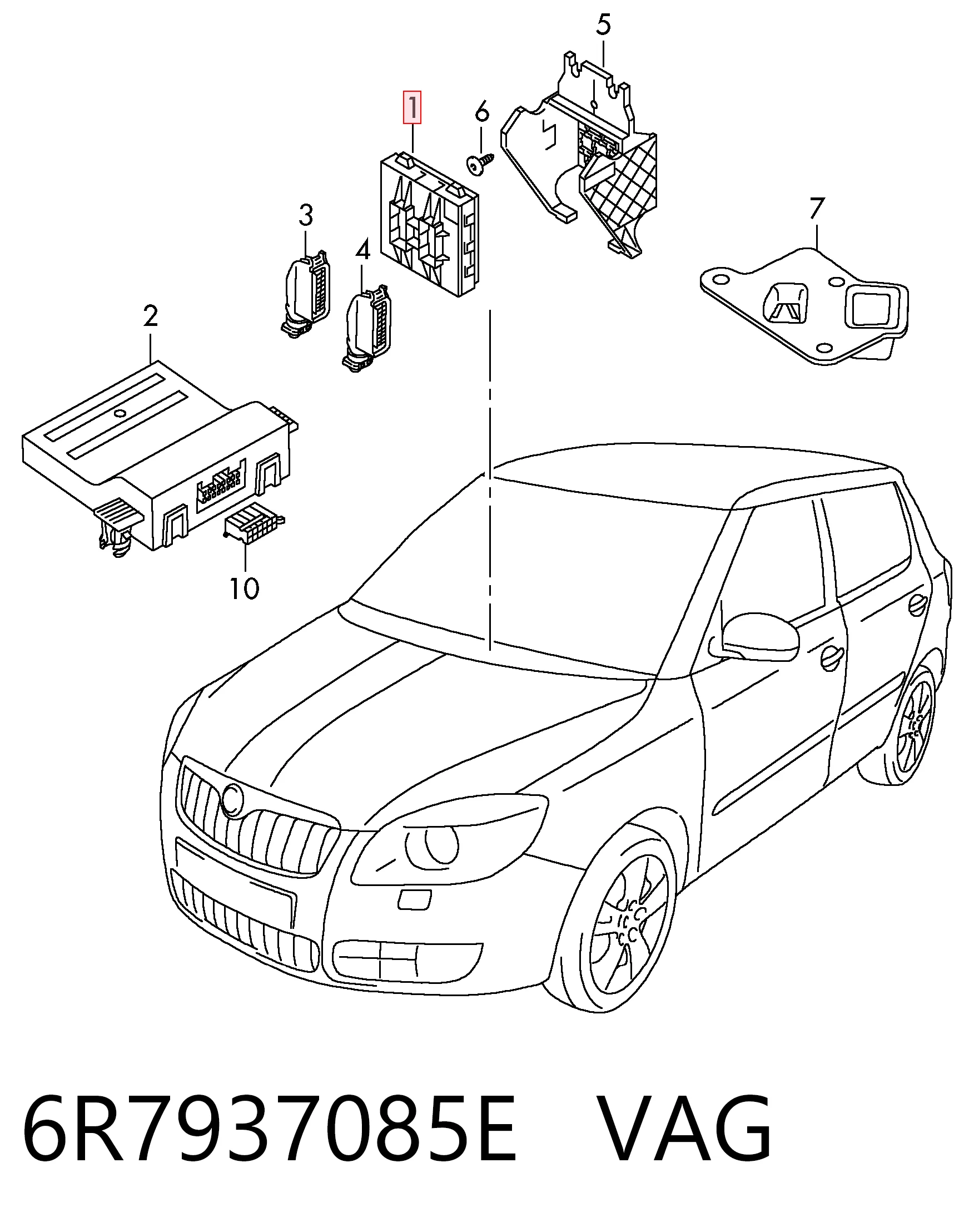 6R7937085E VAG Blok komfortu