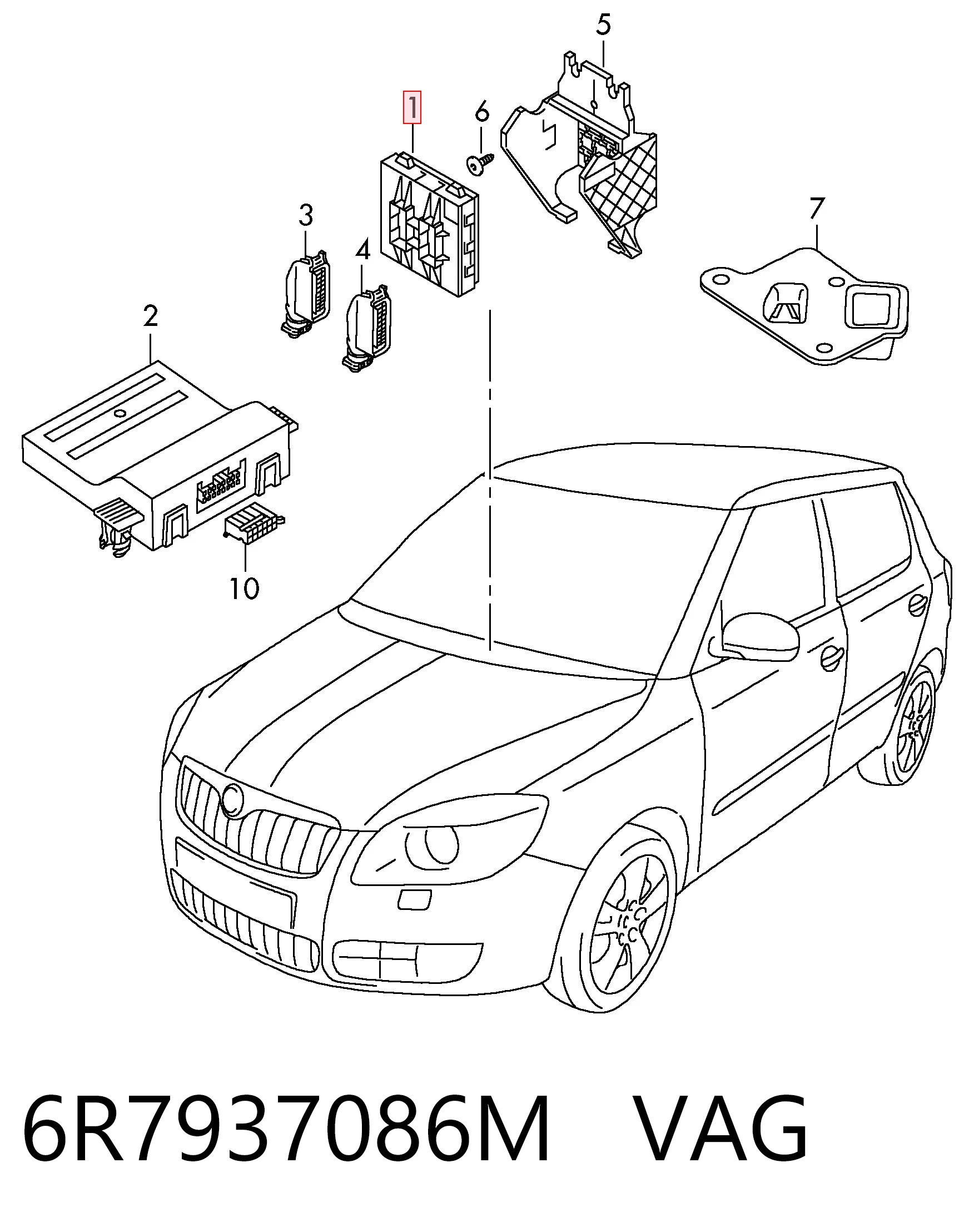 Blok komfortu do Volkswagen AMAROK  2HA, 2HB, S1B, S6B, S7A, S7B