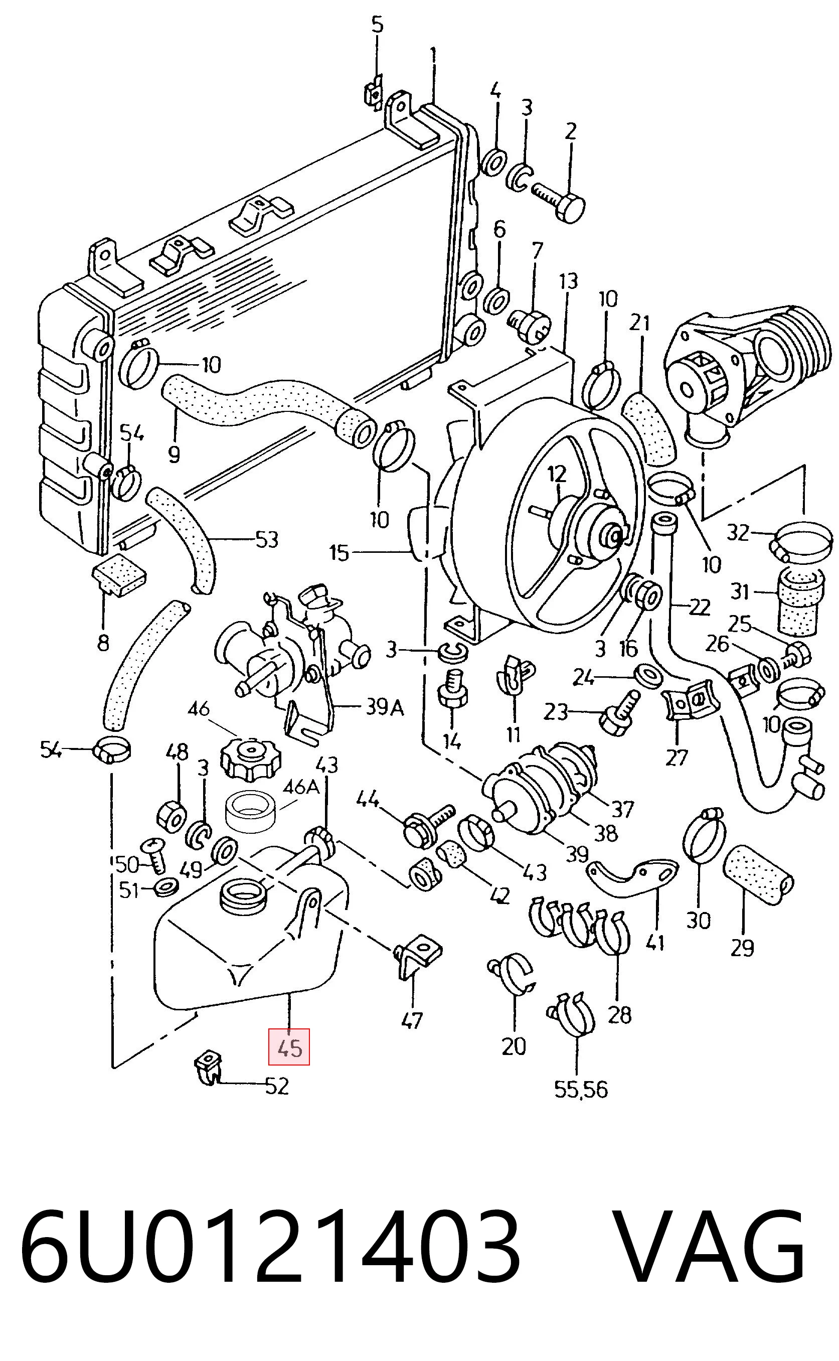 Zbiorniczek wyrównawczy układu chłodzenia Volkswagen Caddy II ulec poprawie (9U7) (1996 - 2004) cena, od 15,96 USD