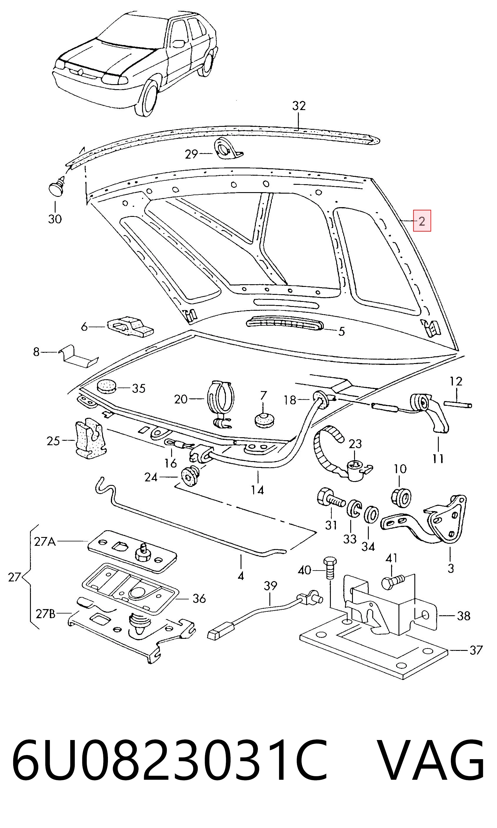 Maska silnika do Skoda Felicia I 791, 6U1