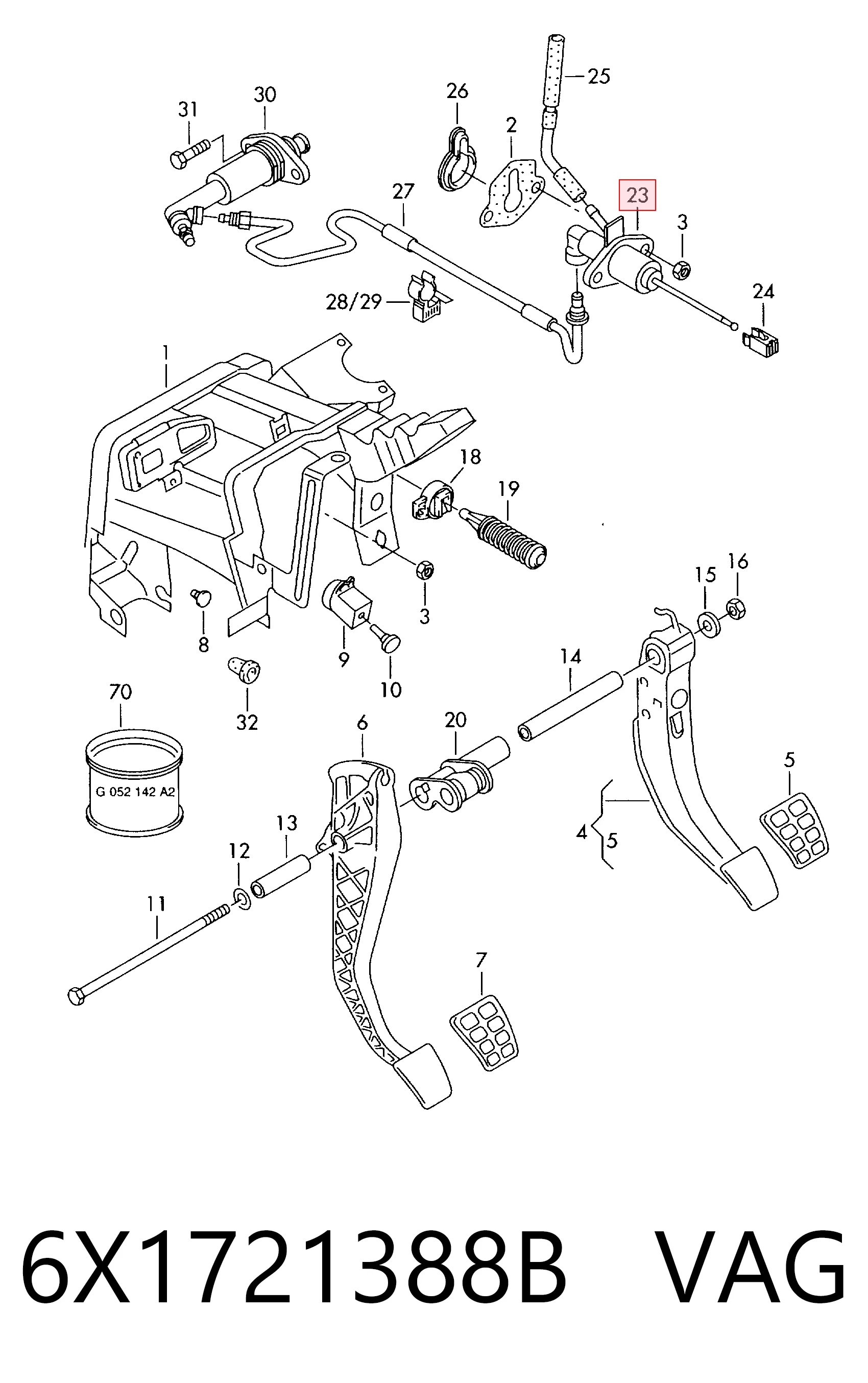 Cylinder sprzęgła główny Volkswagen Lupo 