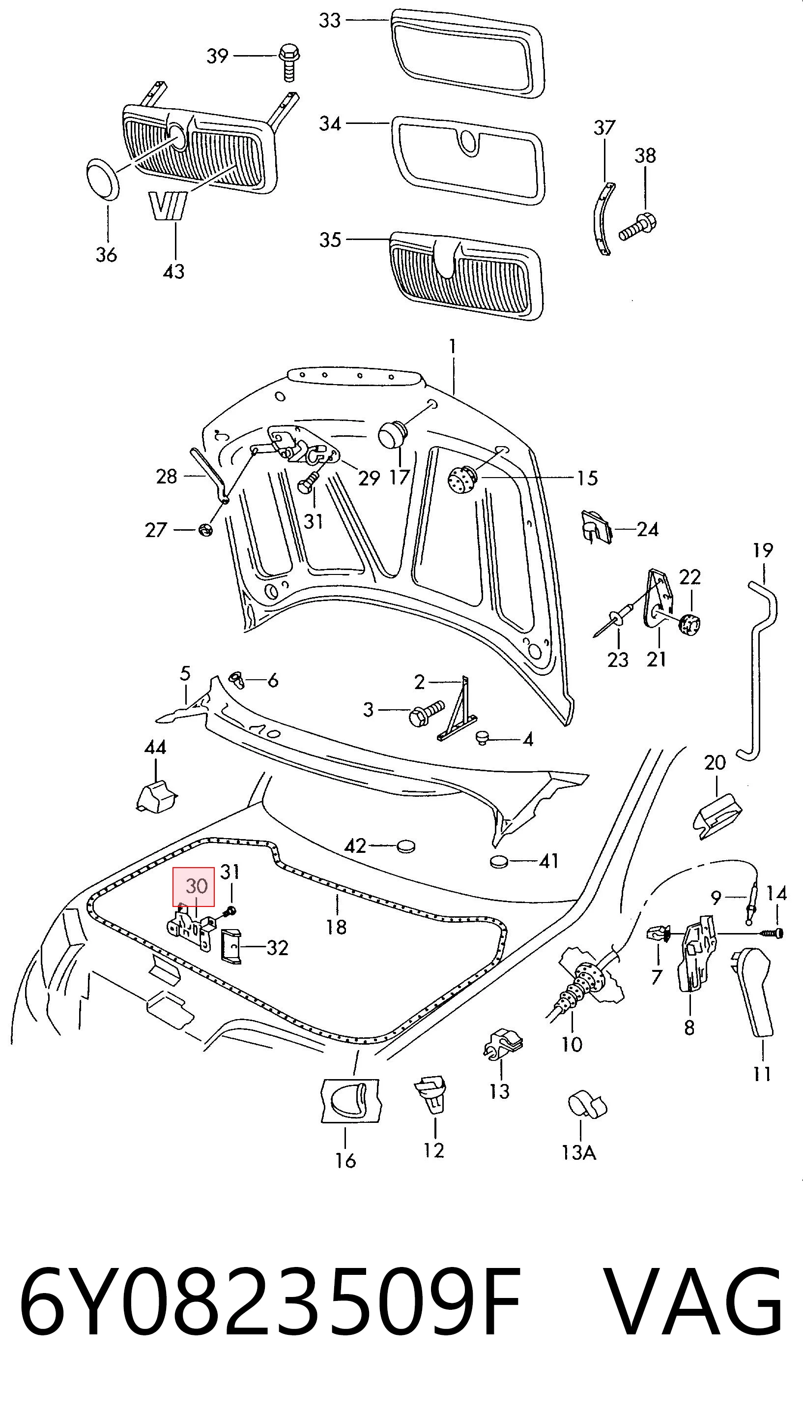 Zamek maski Skoda Fabia I kombi (6Y5) (2000 - 2007) cena, od 42,62 USD