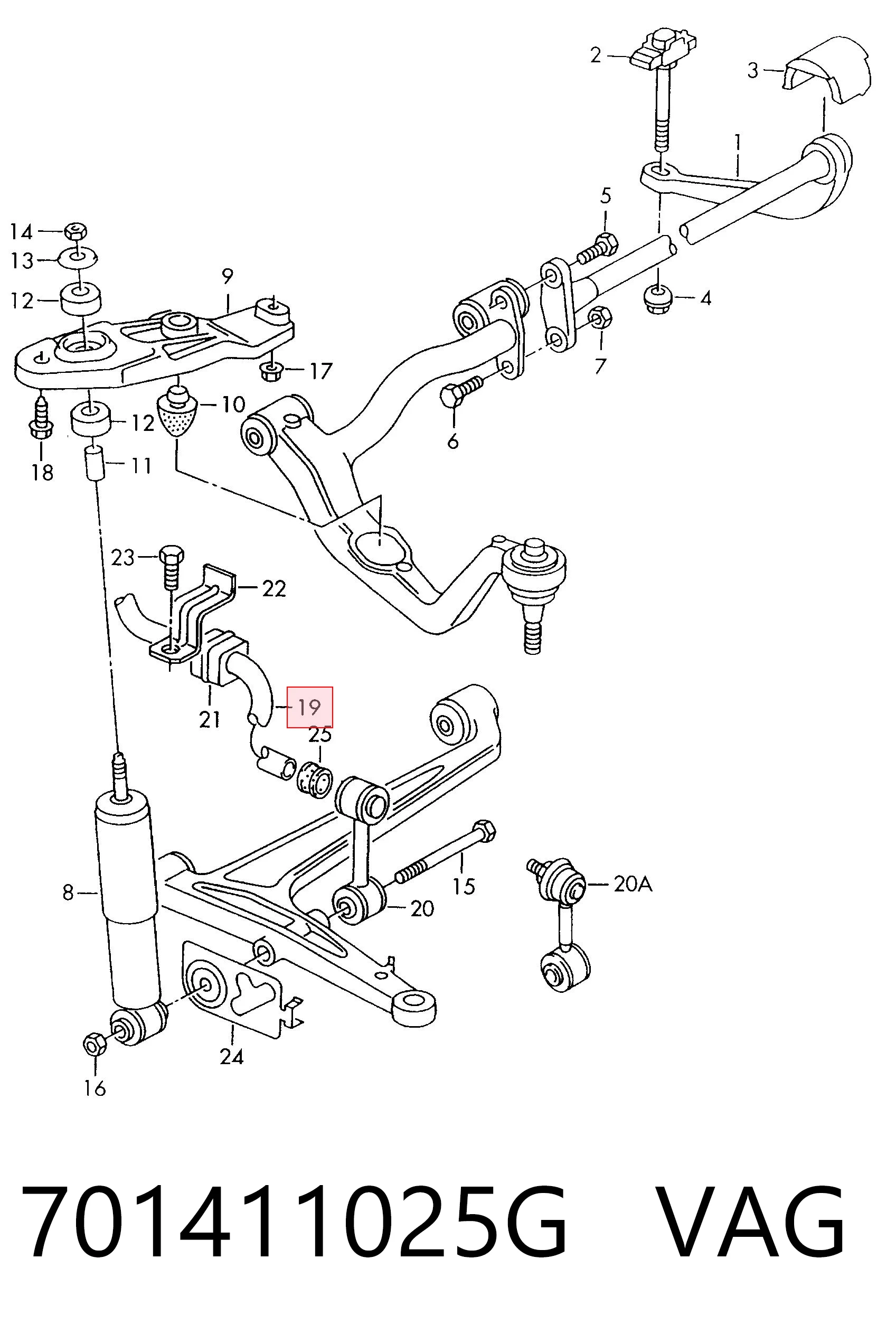 Kupić Stabilizator przedni Volkswagen Transporter 70B, 70C, 7DB, 7DK, 70J, 70K, 7DC, 7DJ w dobrej cenie