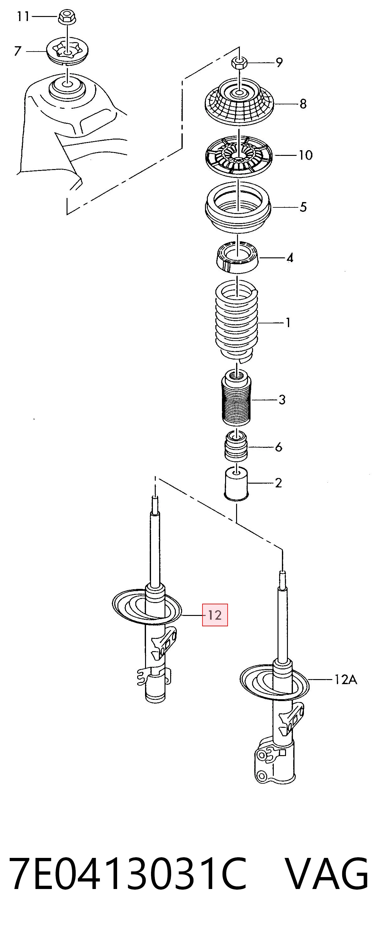 Amortyzator przedni Magneti Marelli 7219G
