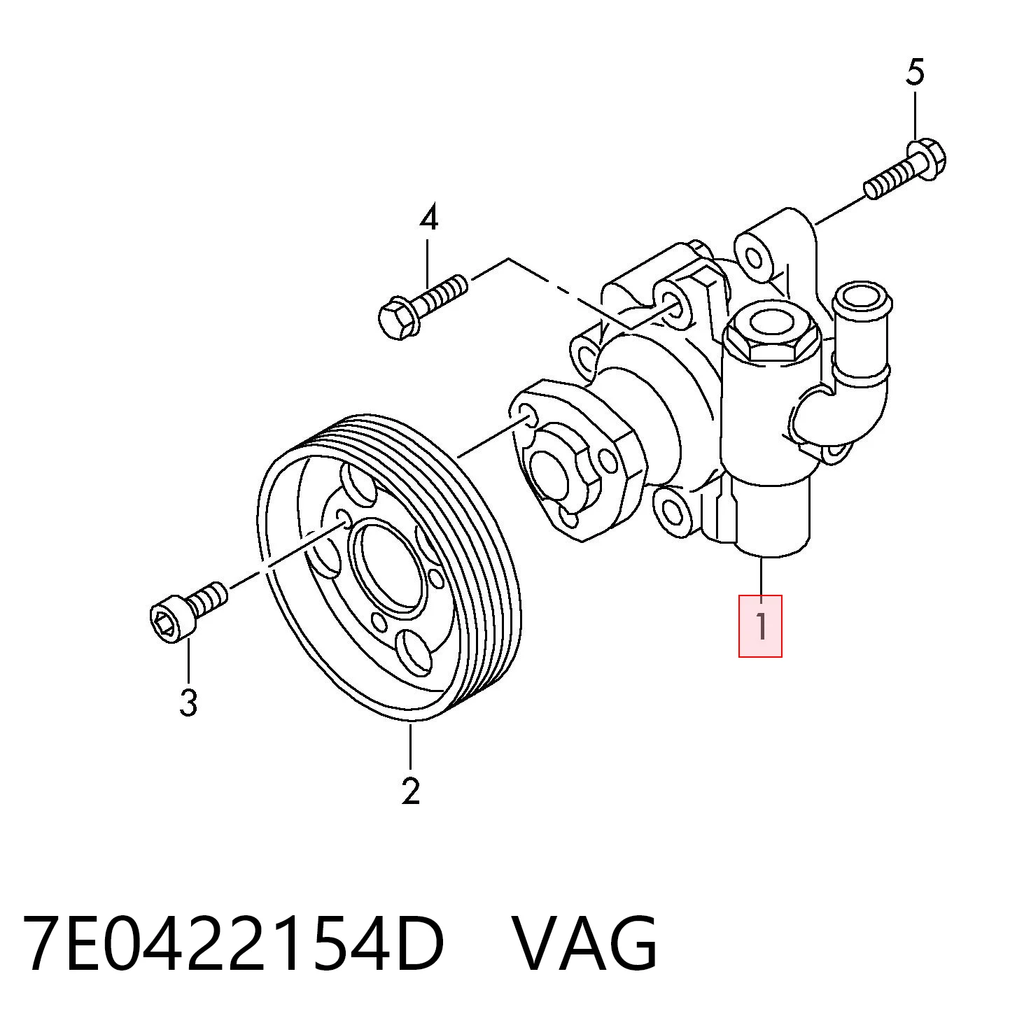 7E0422154D VAG Pompa wspomagania hydraulicznego kierownicy
