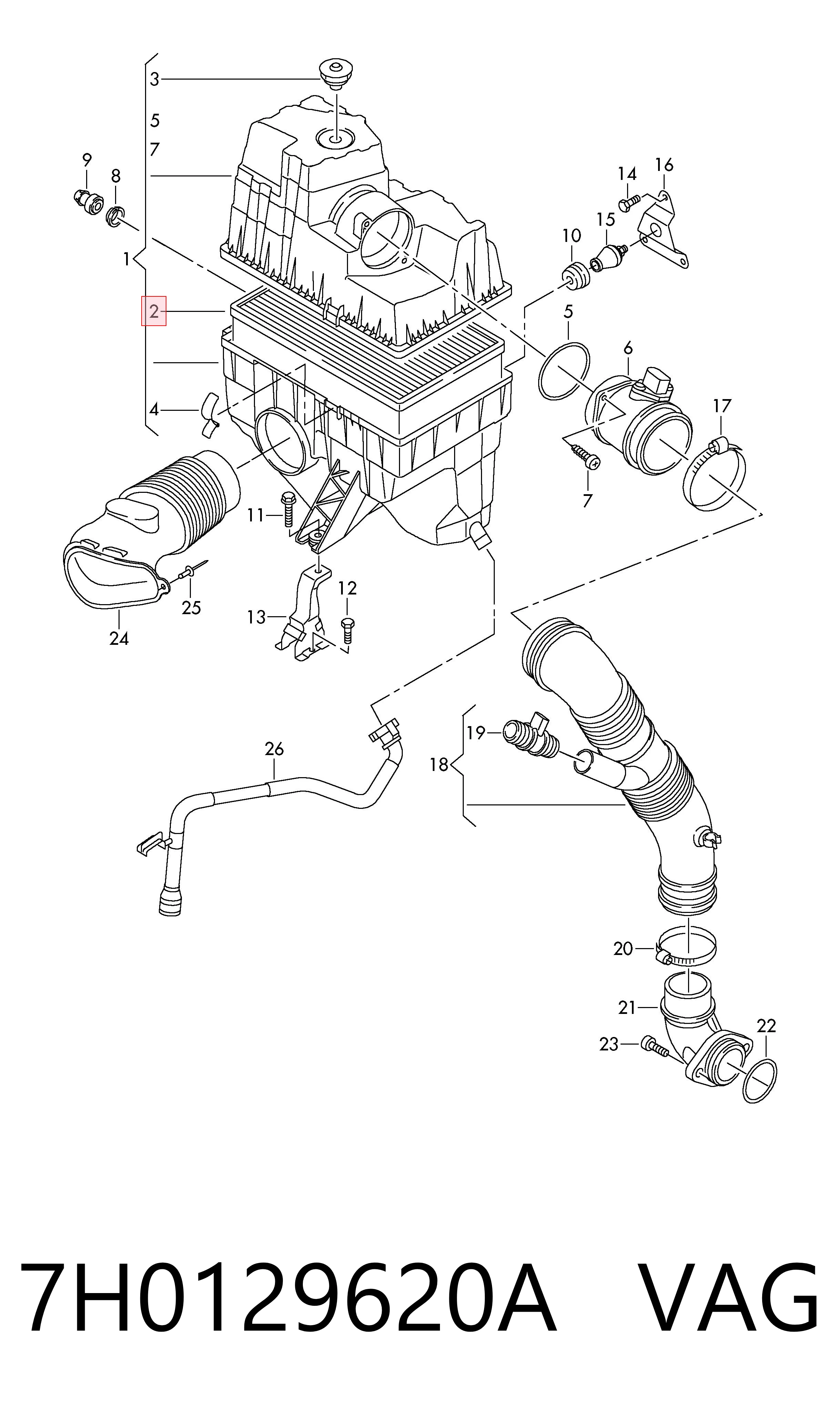 Filtr powietrza VAG 7H0129620A cena, od 10,75 USD