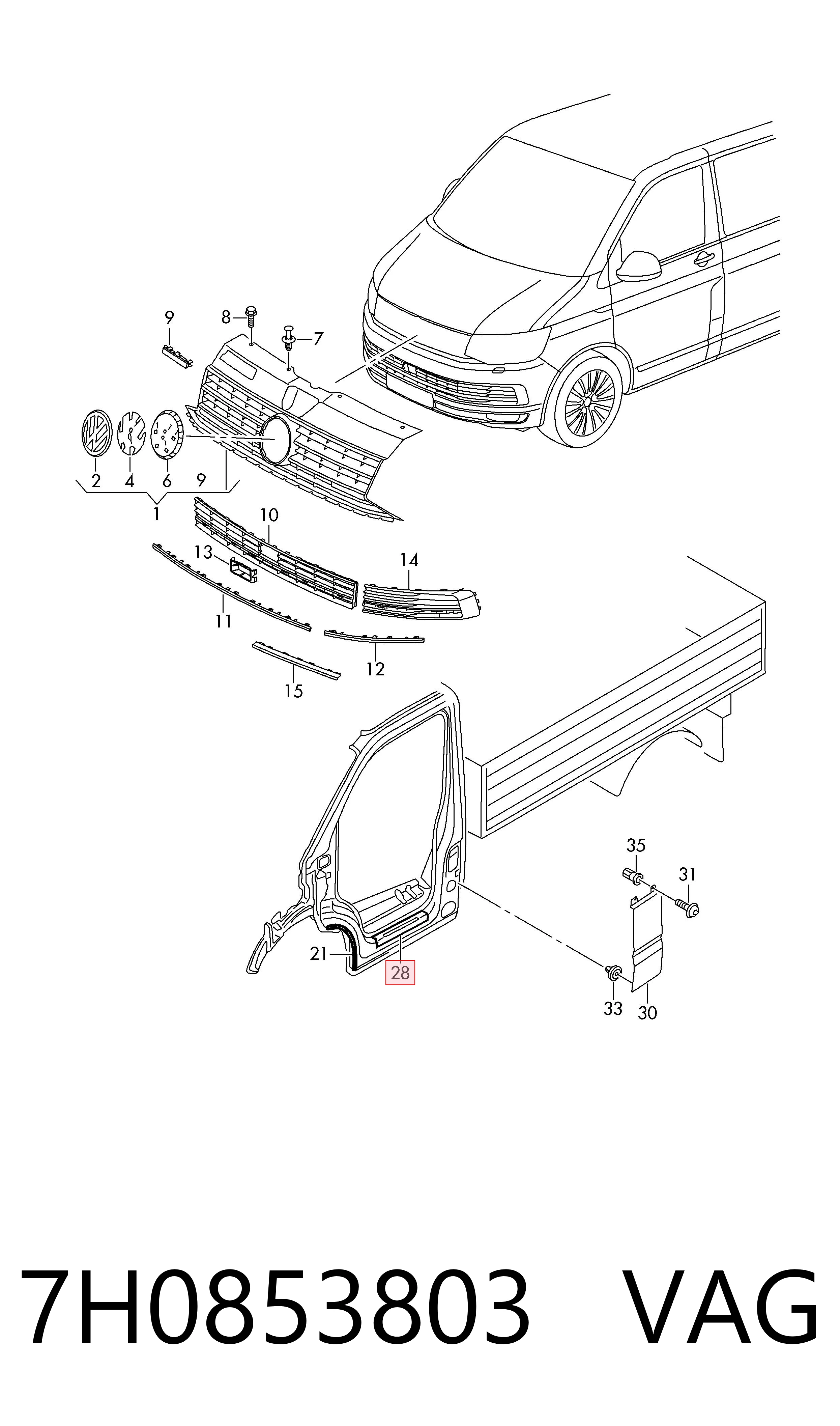  VAG 7H0853803 cena, od 9,65 USD