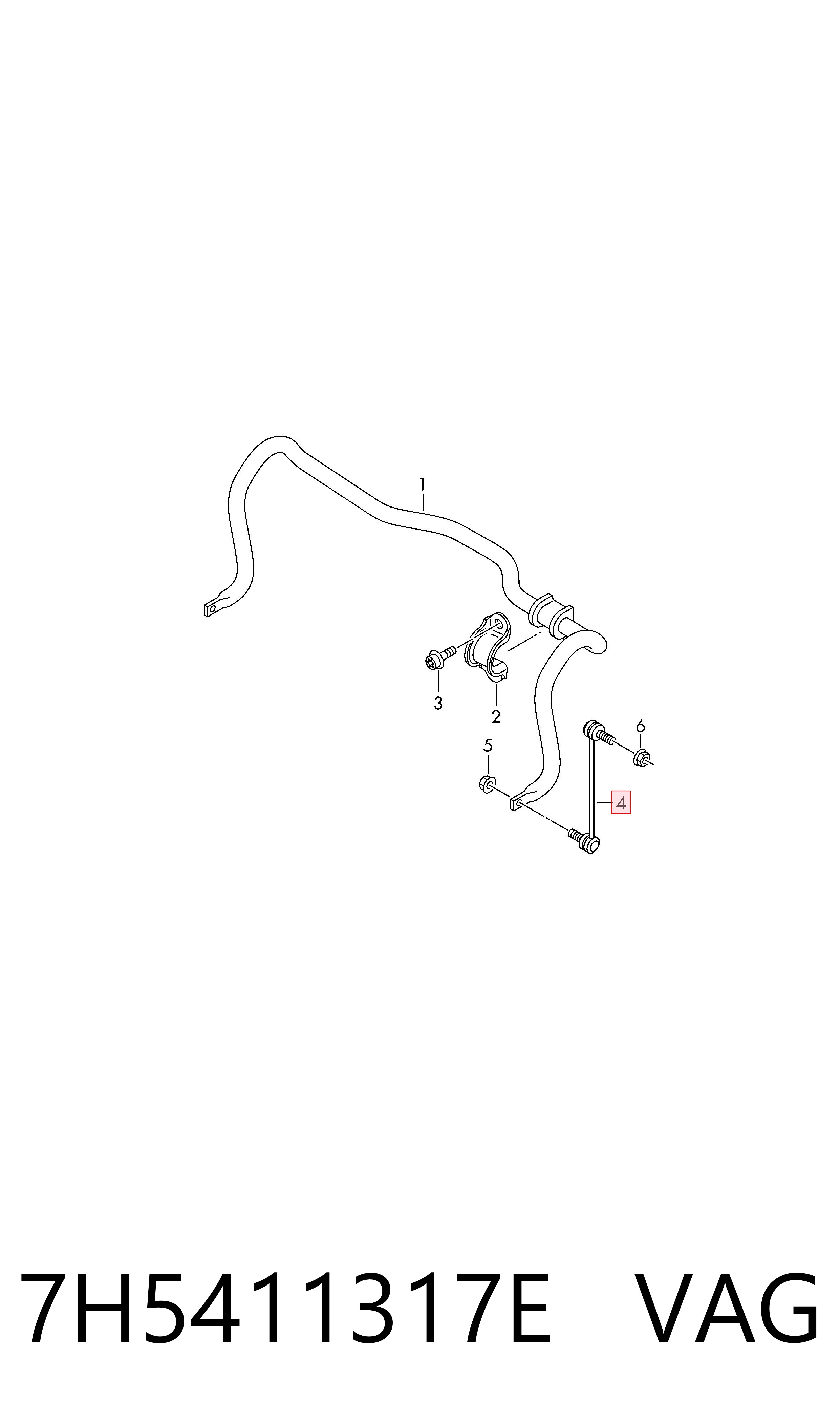 Łącznik stabilizatora przedniego VAG 7H5411317E cena, od 13,58 USD