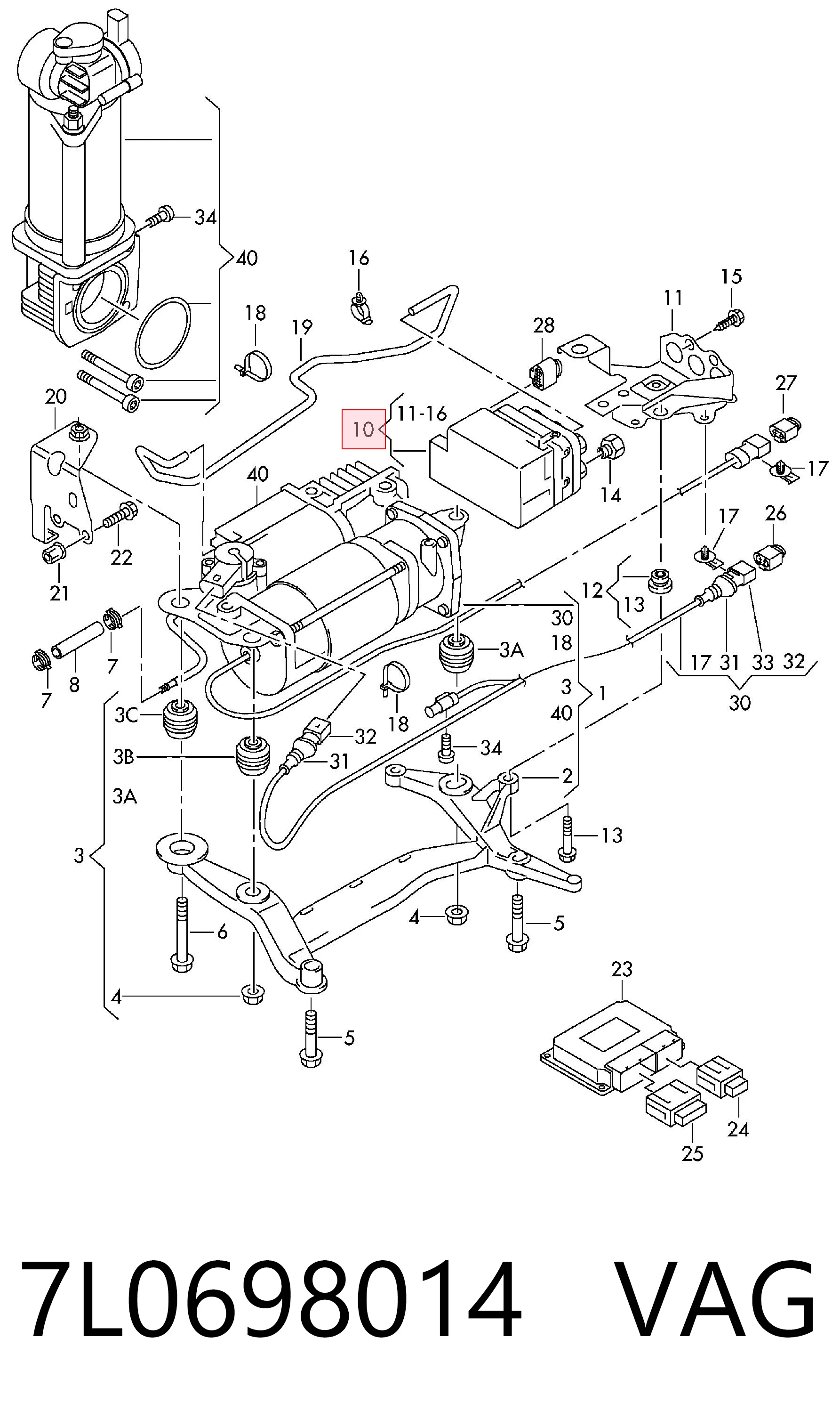 Blok zaworów zawieszenia regulowanego VAG 7L0698014 cena, od 151,68 USD
