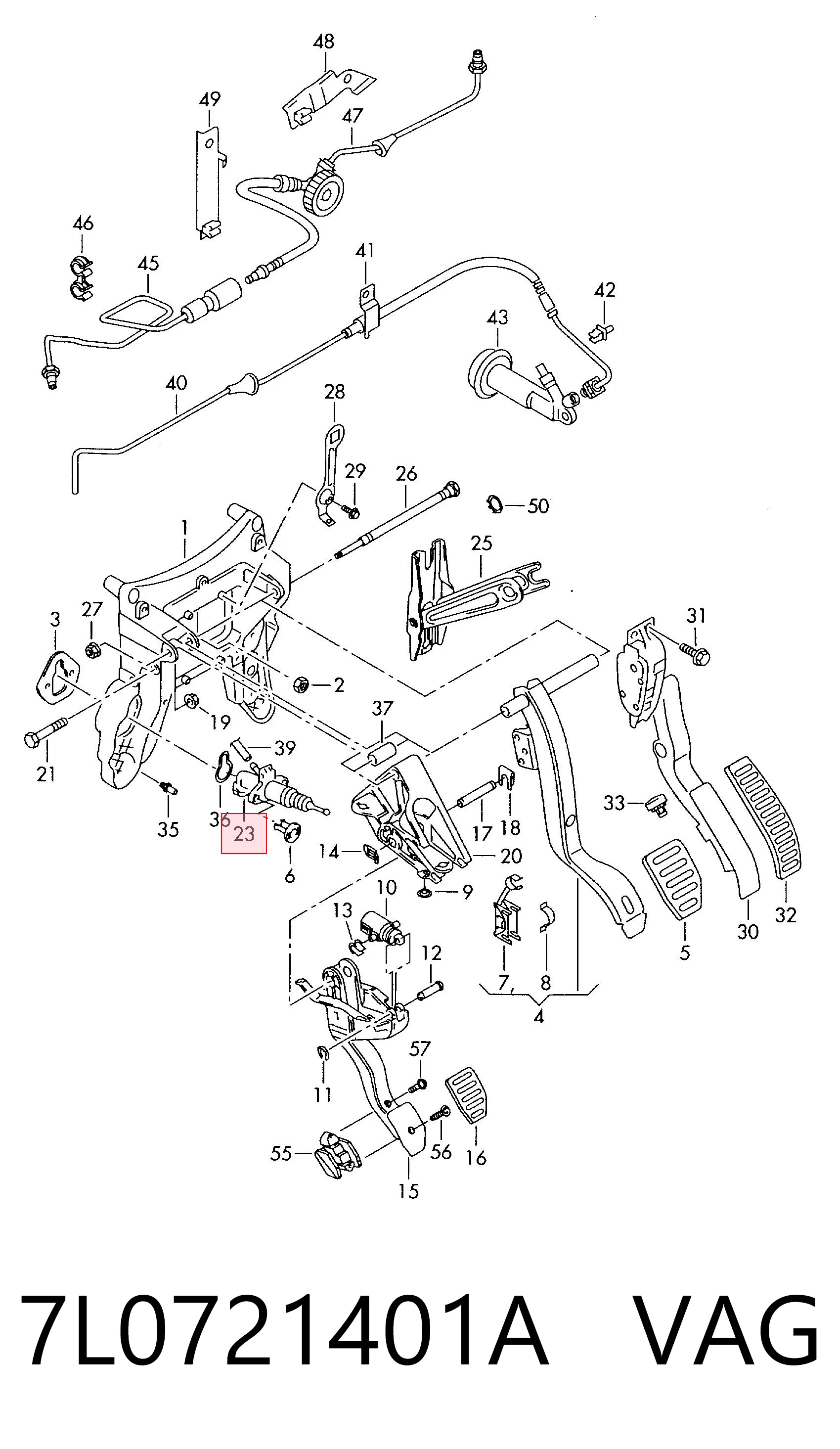  Cylinder sprzęgła główny Volkswagen Touareg 1